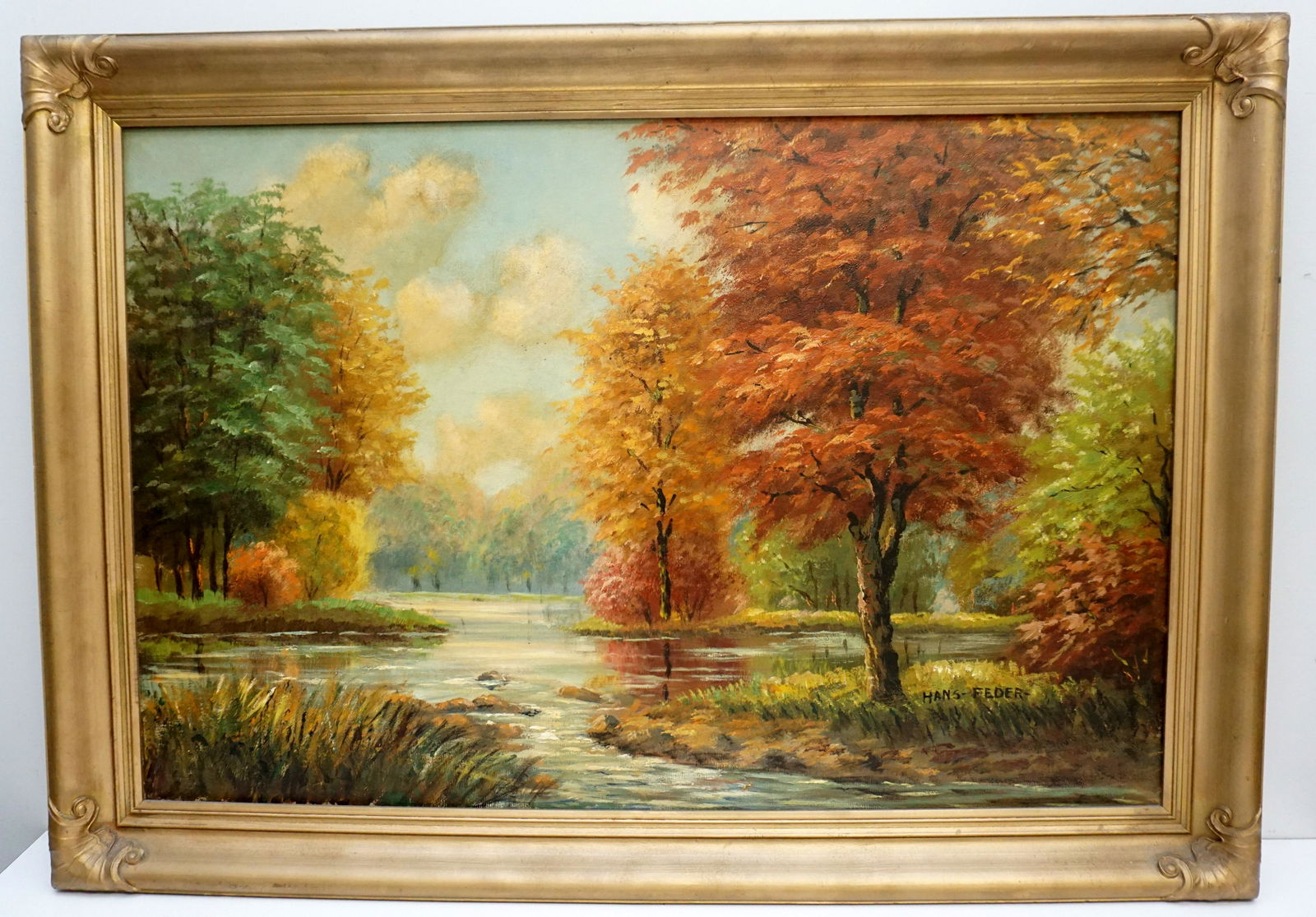 HANS FEDER OIL ON CANVAS FALL LANDSCAPE (1 of 9)