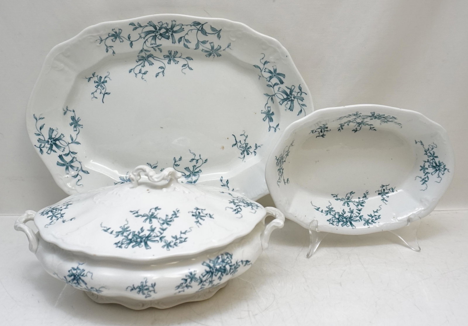 3 PC ANTIQUE COLONIAL POTTERY SUTHERLAND (1 of 12)