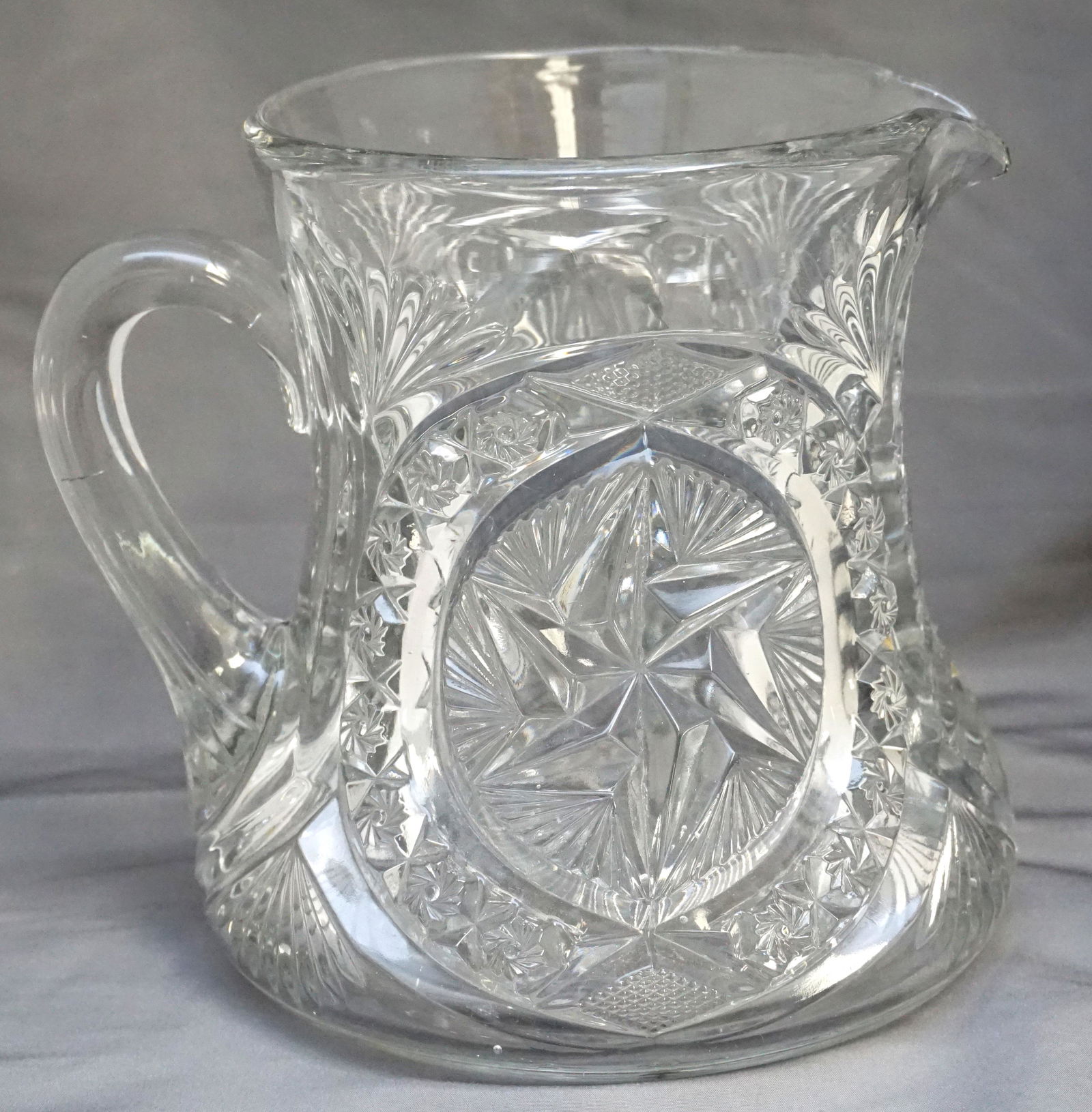 EARLY MCKEE NORTEC PATTERN 'PRES-CUT' MOLD BLOWN WATER (1 of 8)