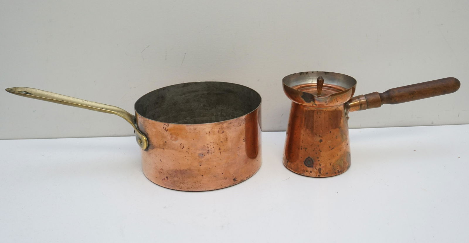 2 PC COPPER POT + WARMER / POURER (1 of 12)