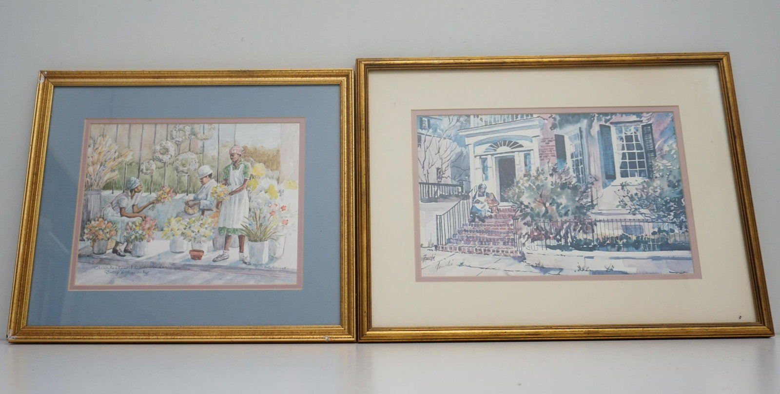 2 VINTAGE CHARLESTON PRINTS FOUCHE + SCHWARK (1 of 8)