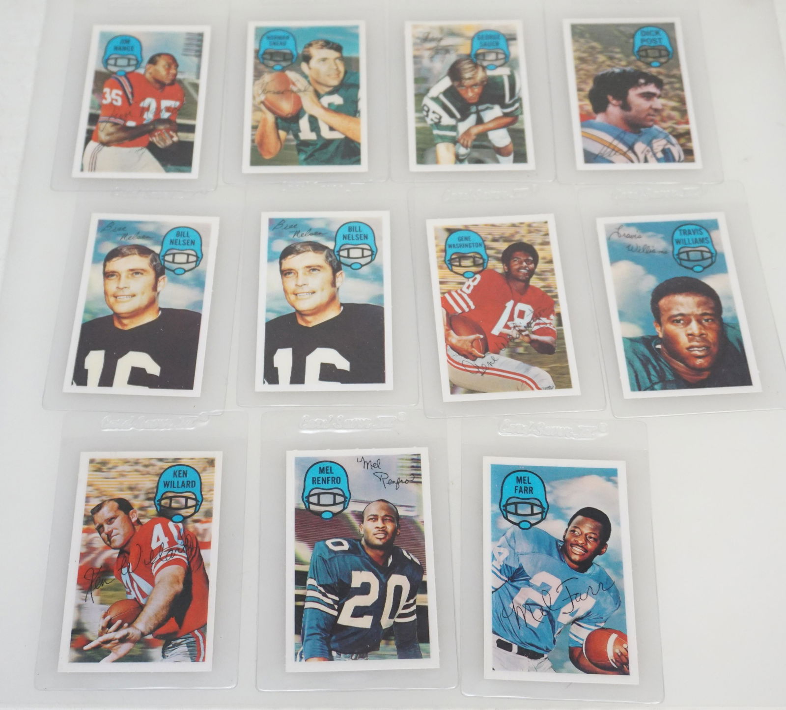 11 1970 XOGRAPH FOOTBALL CARDS (1 of 6)