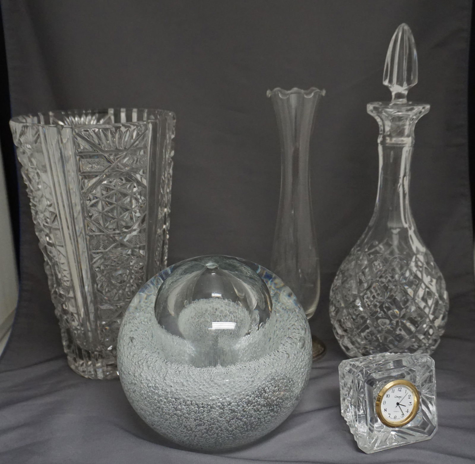 5 PIECE VINTAGE CRYSTAL & GLASS (1 of 12)