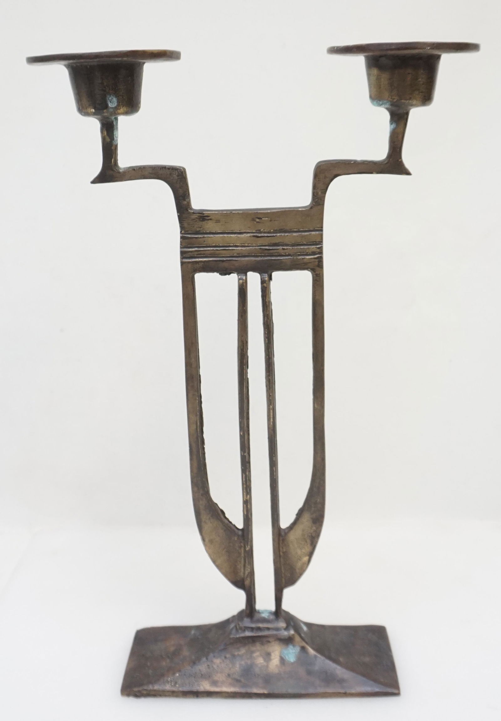 ARTS & CRAFTS BRONZE CANDLESTICK (1 of 11)