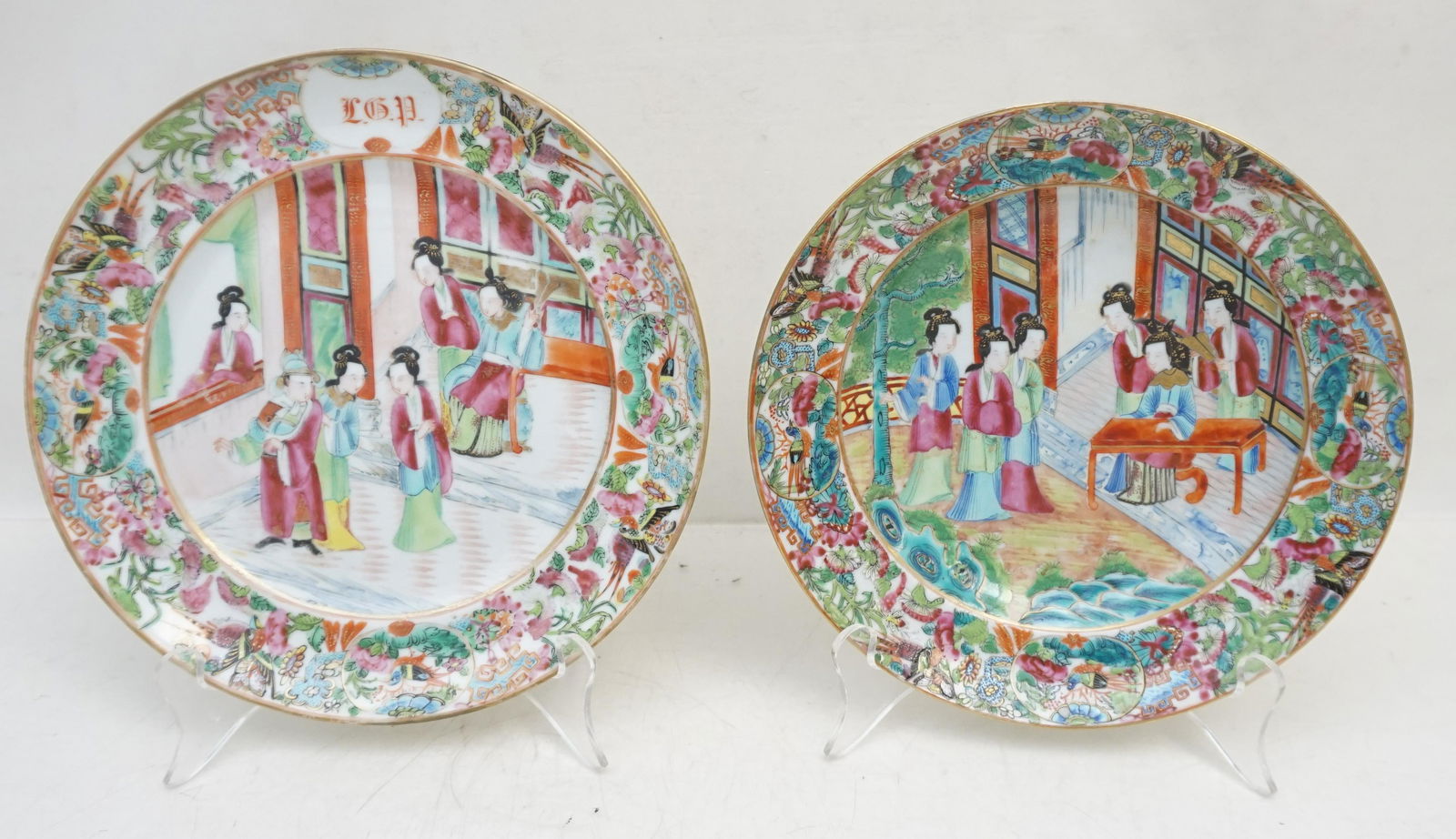 2 CHINESE ROSE MEDALLION PLATE & BOWL (1 of 8)