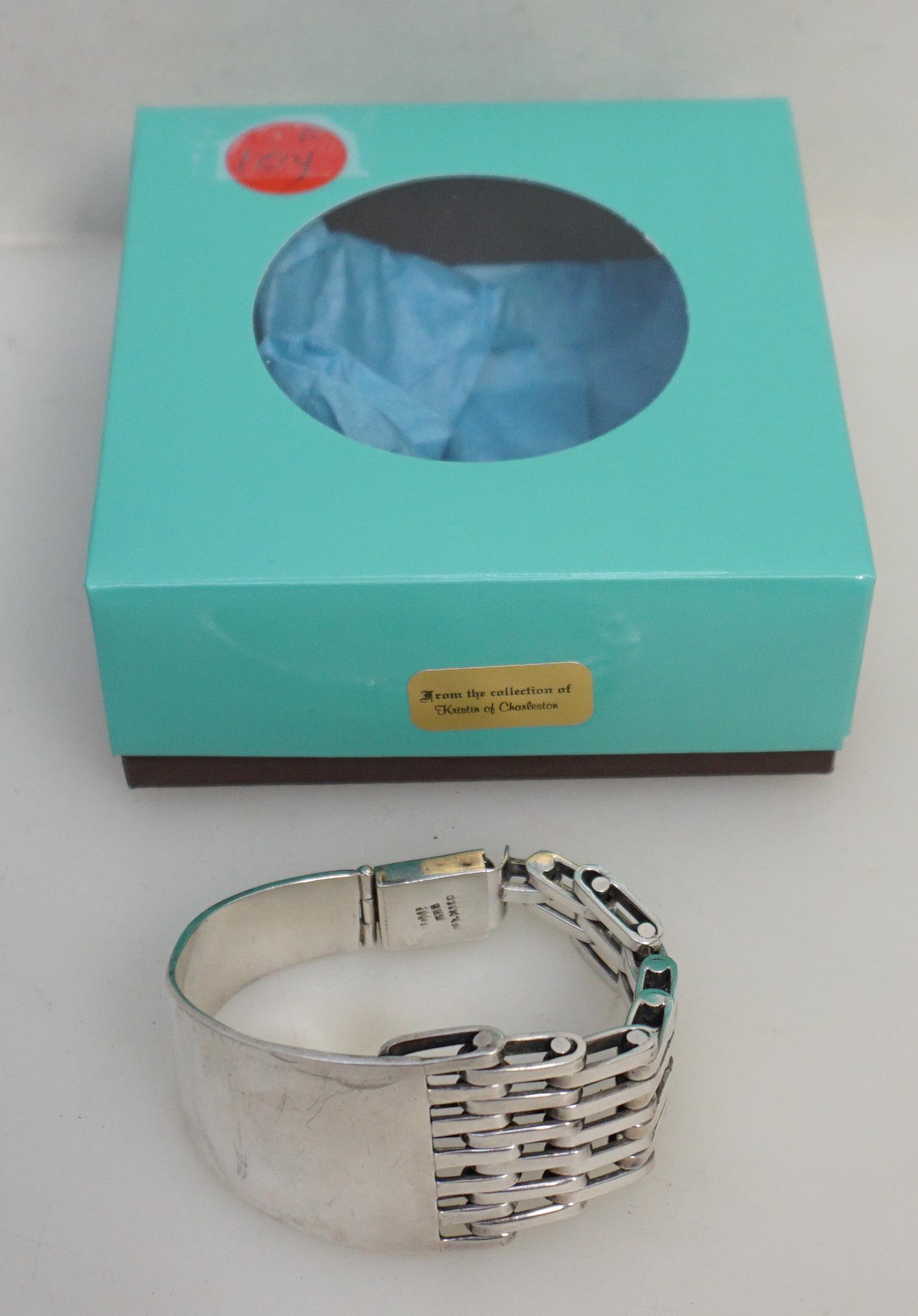 STERLING TAXCO MID CENTURY MODERNIST BRACELET (1 of 7)