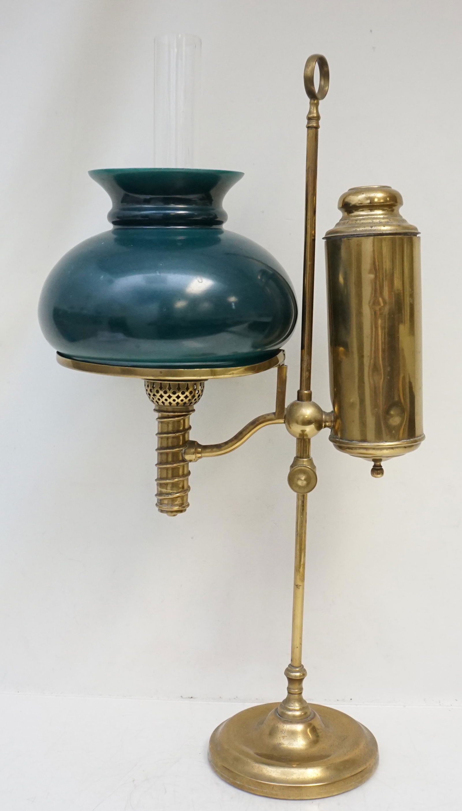 MANHATTAN STUDENT LAMP WITH GREEN SHADE (1 of 8)