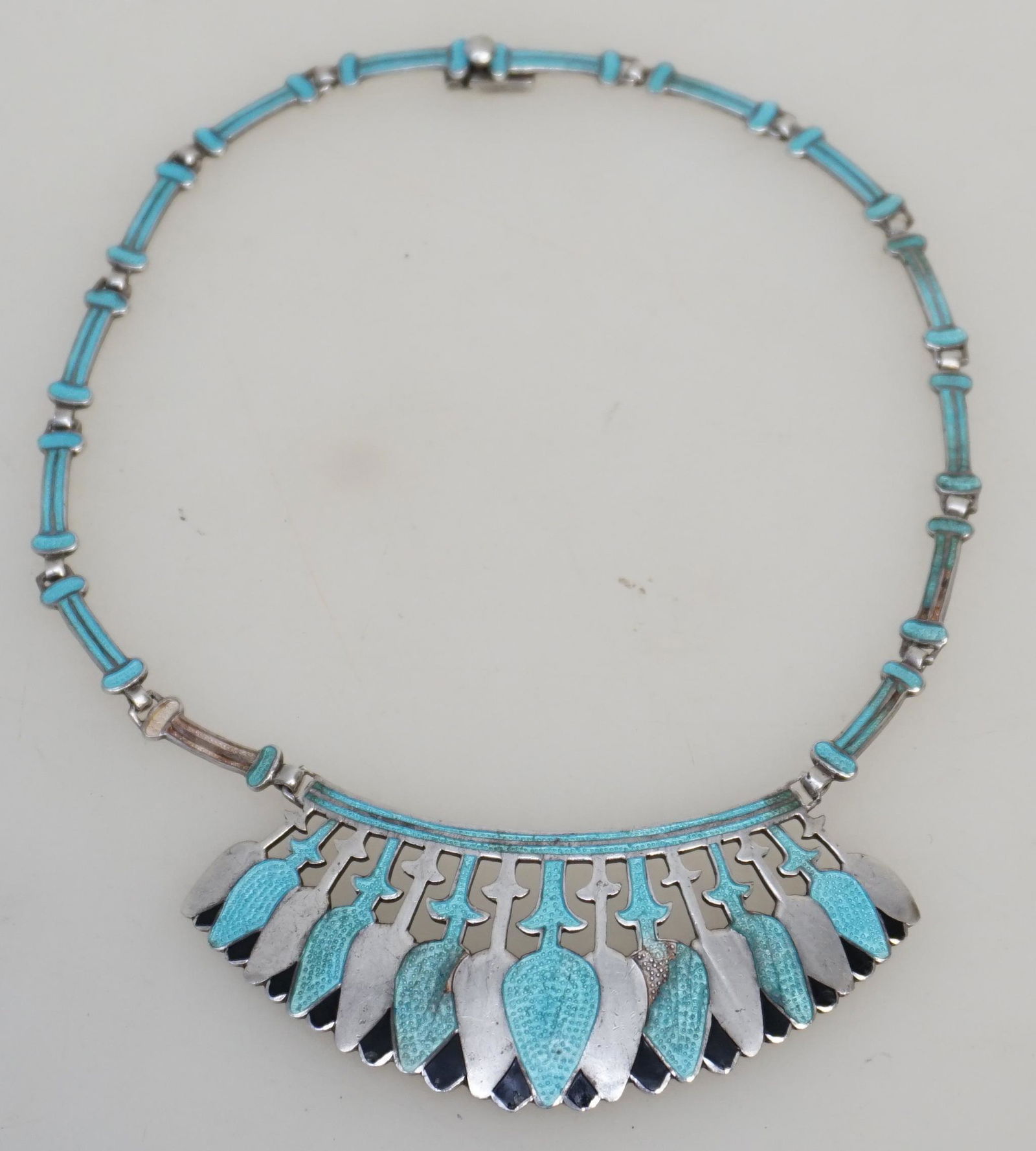 RARE MARGOT DE TAXCO STERLING PAPYRUS NECKLACE (1 of 7)