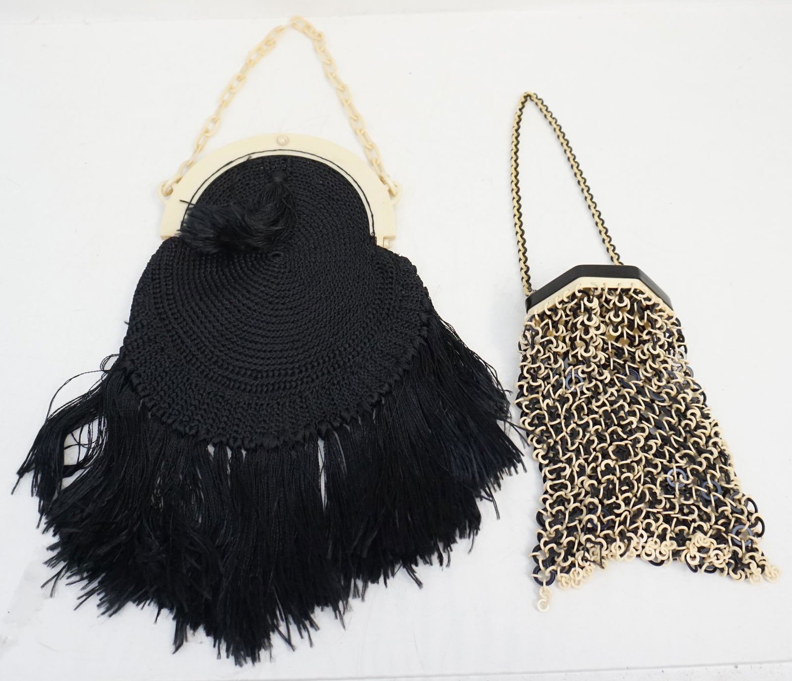 2 BAKELITE SILK + CELLULOID PURSES (1 of 7)