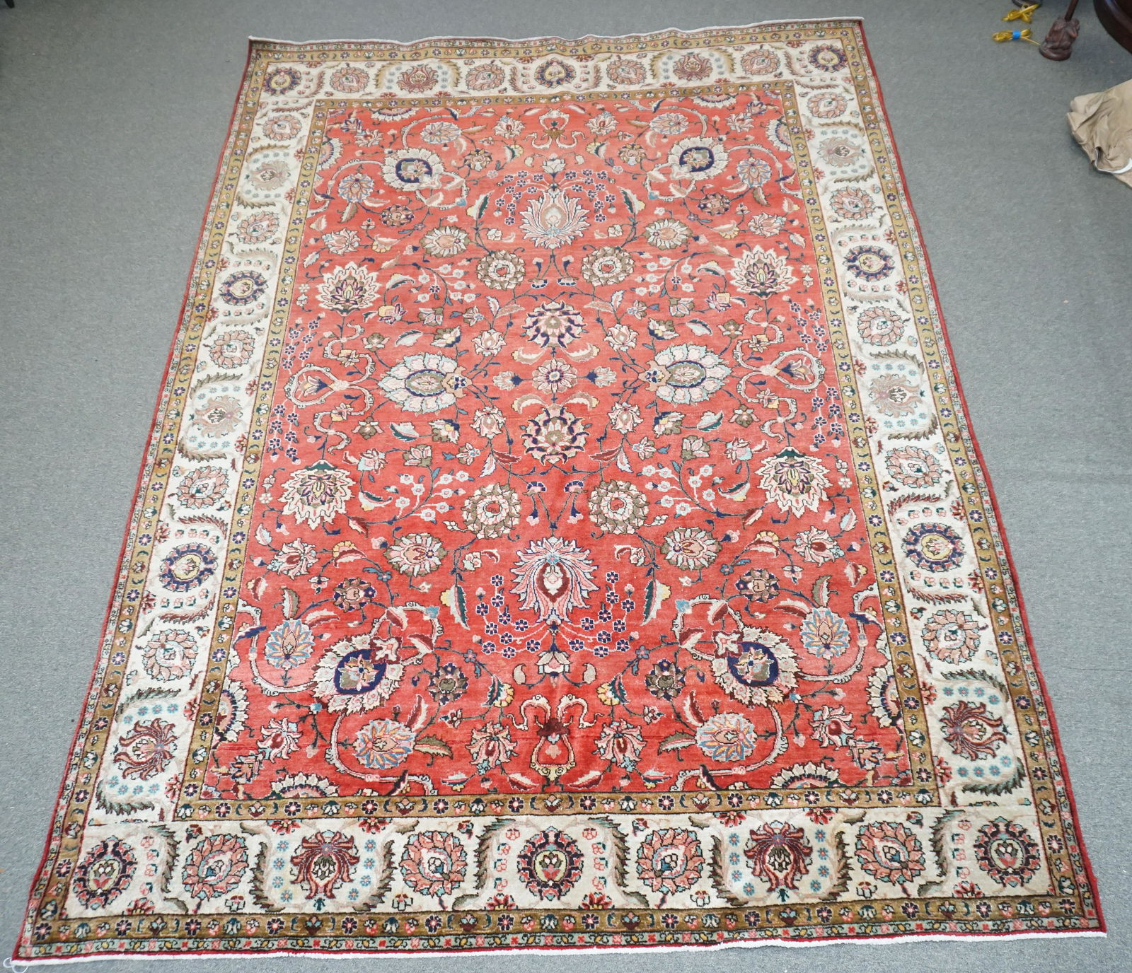 TABRIZ IRAN LARGE 12'X8' RUG (1 of 9)