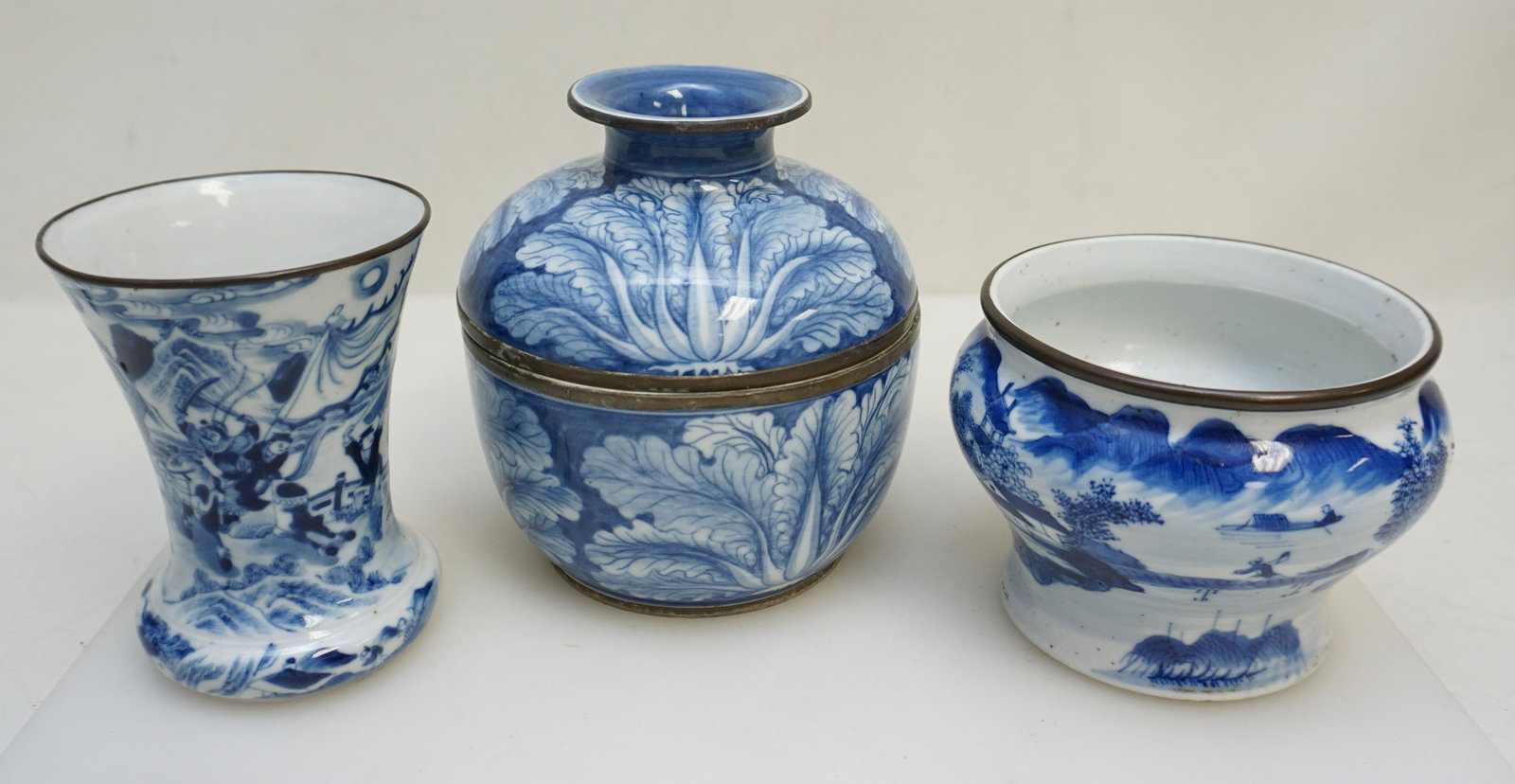 3 CHINESE QING BRONZE PORCELAIN (1 of 8)