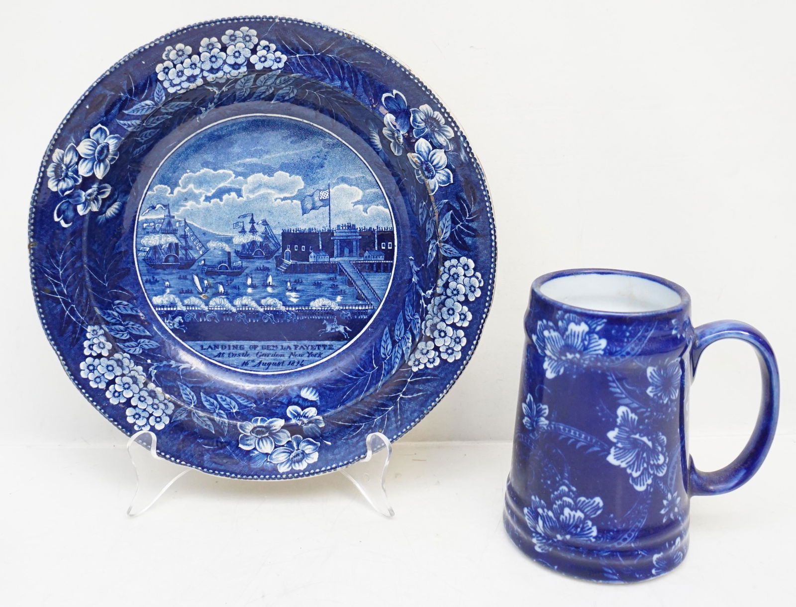 HISTORIC STAFFORDSHIRE DARK BLUE BOWL (1 of 11)