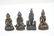 4 MINIATURE THAI BRONZE STATUE / AMULETS