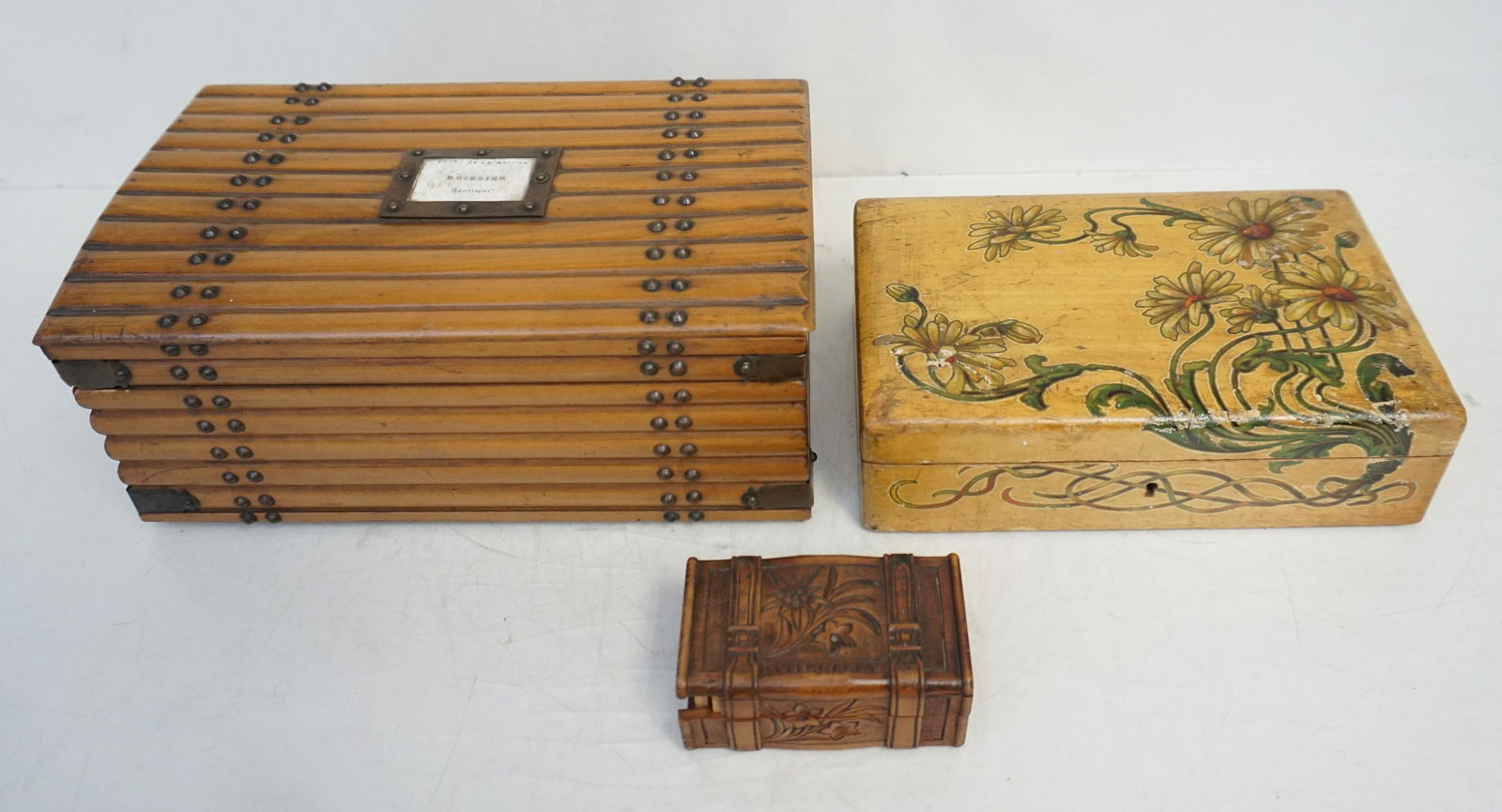 3 ANTIQUE WOOD BOXES (1 of 17)