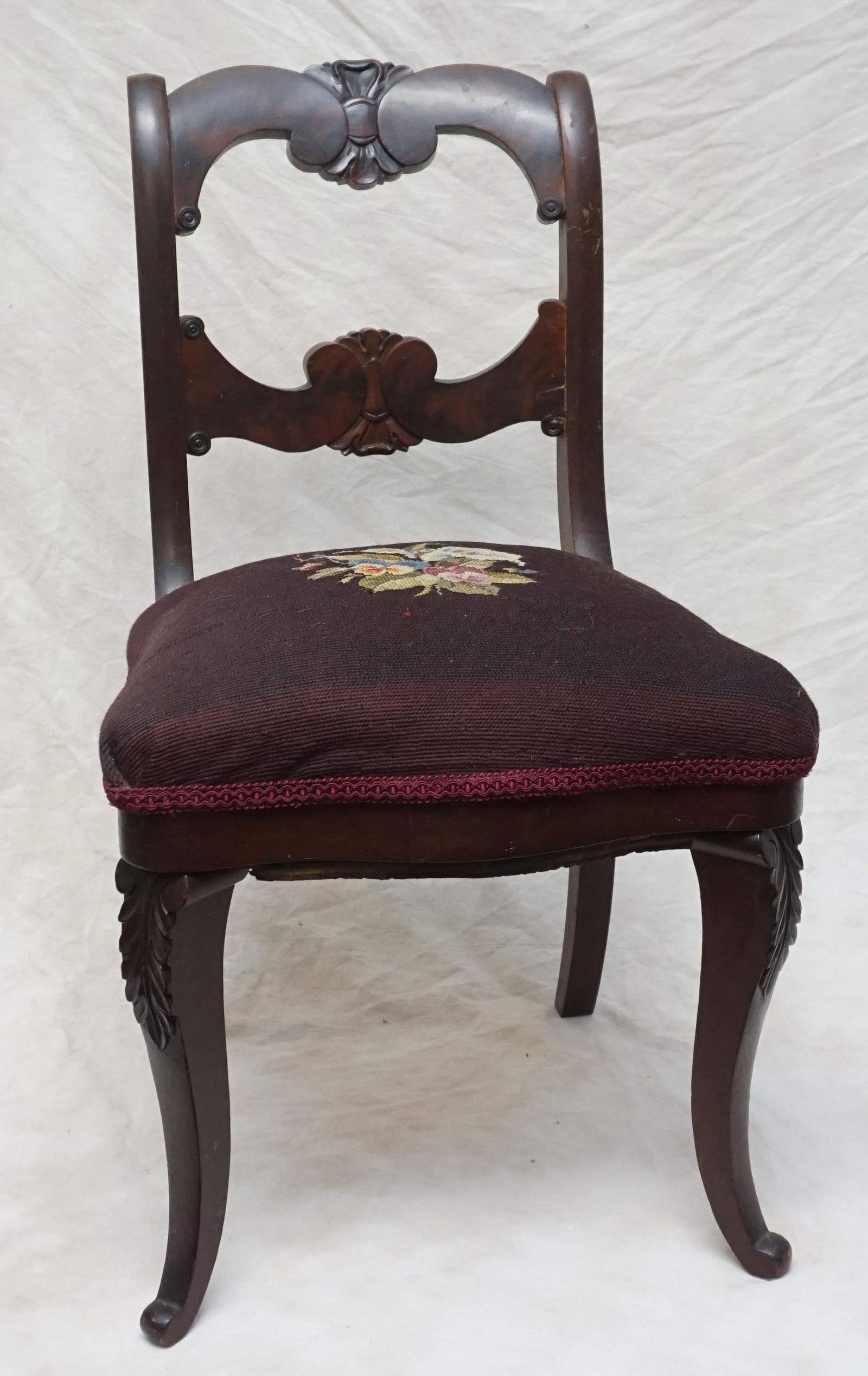 CARVED VICTORIAN SIDE CHAIR (1 of 8)