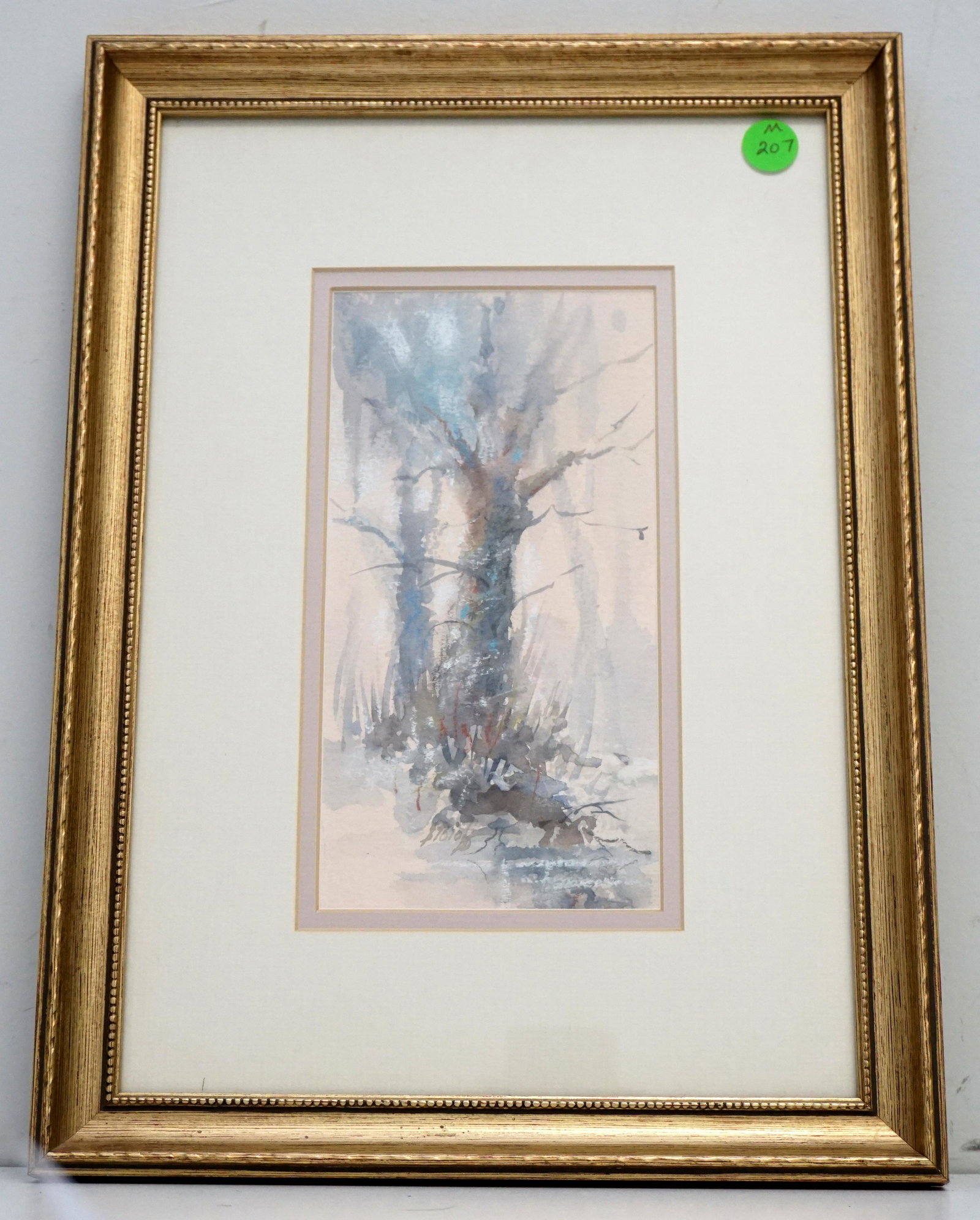 ORIGINAL COLEEN COOPER STOIOFF WATERCOLOR: Original Watercolor Marsh Trees by the late Charleston watercolorist, Coleen Cooper Stoioff (1926-1993). Signed by the artist, center under tree. Born in Paul Creek, NC, Mrs. Stoioff attended the Univ