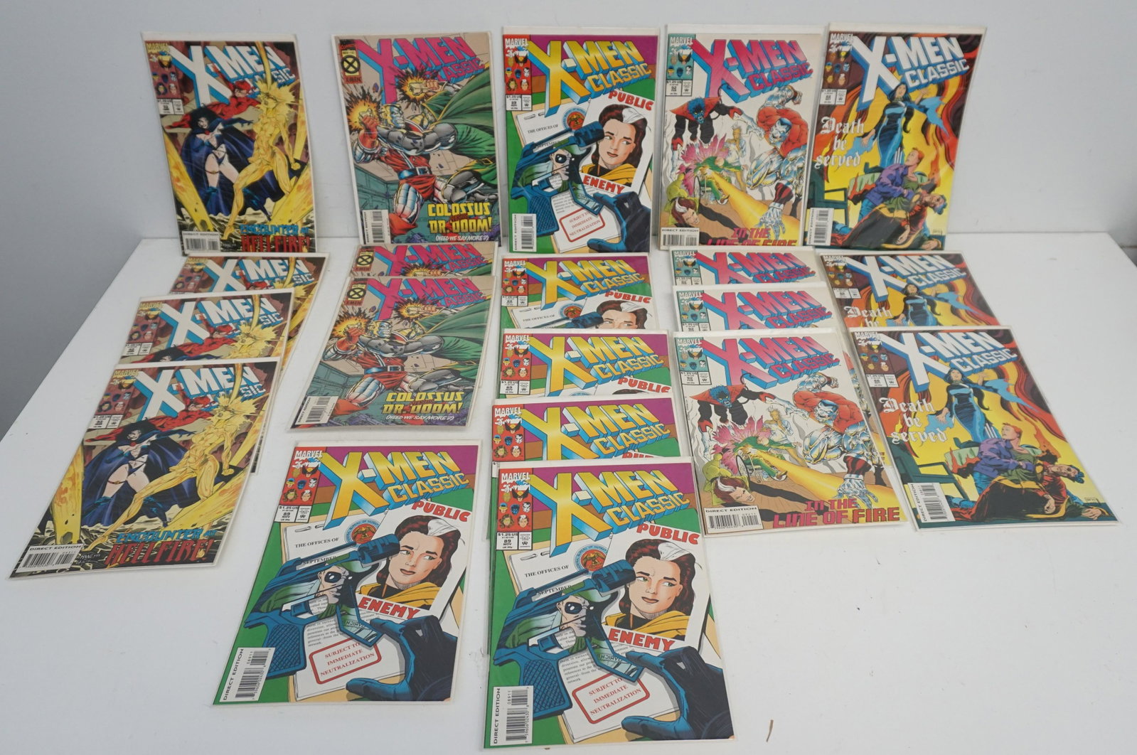 LOT OF 48 VINTAGE X-MEN COMICS: Lot of 48 Classic Comic Books "X-Men" all are from Marvel Comics. Part of a large inventory we will be selling for the estate of a Comic Book and Trading Cards Shop. All are wrapped. Perfect group for