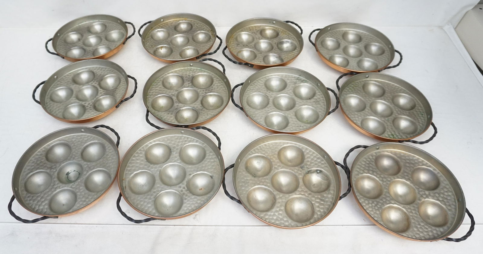 SET OF 12 COPPER ESCARGOT PANS (1 of 5)