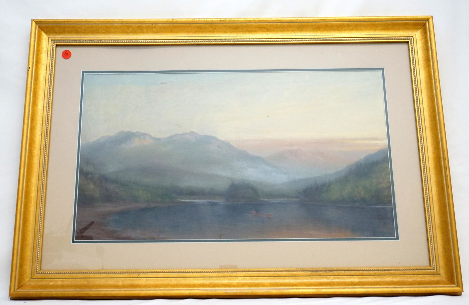 ANTIQUE WATERCOLOR HUDSON RIVER (1 of 5)