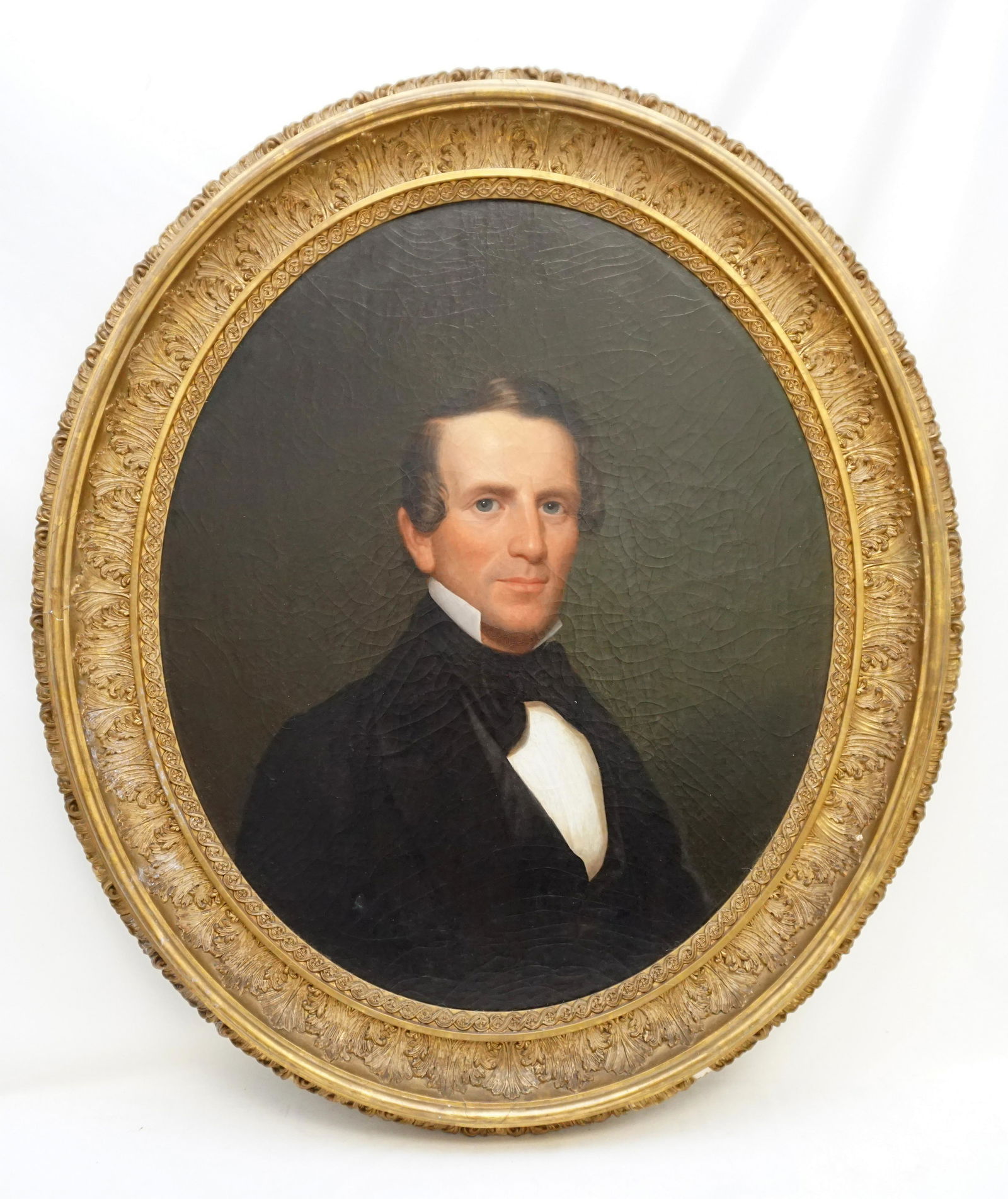 19th c. OIL ON CANVAS GENTLEMANS PORTRAIT (1 of 11)