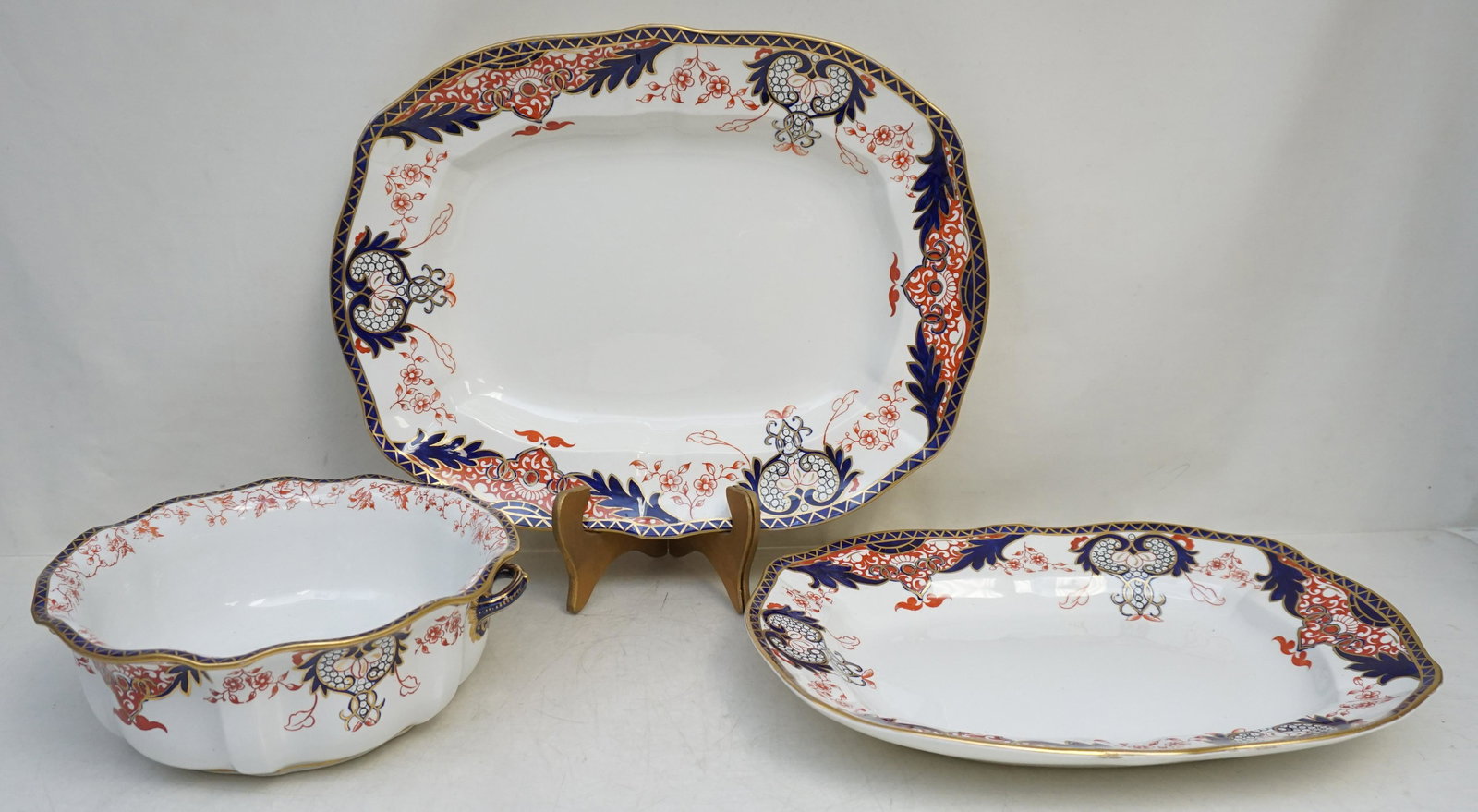 3 pc ANTIQUE ROYAL CROWN DERBY IMARI (1 of 10)