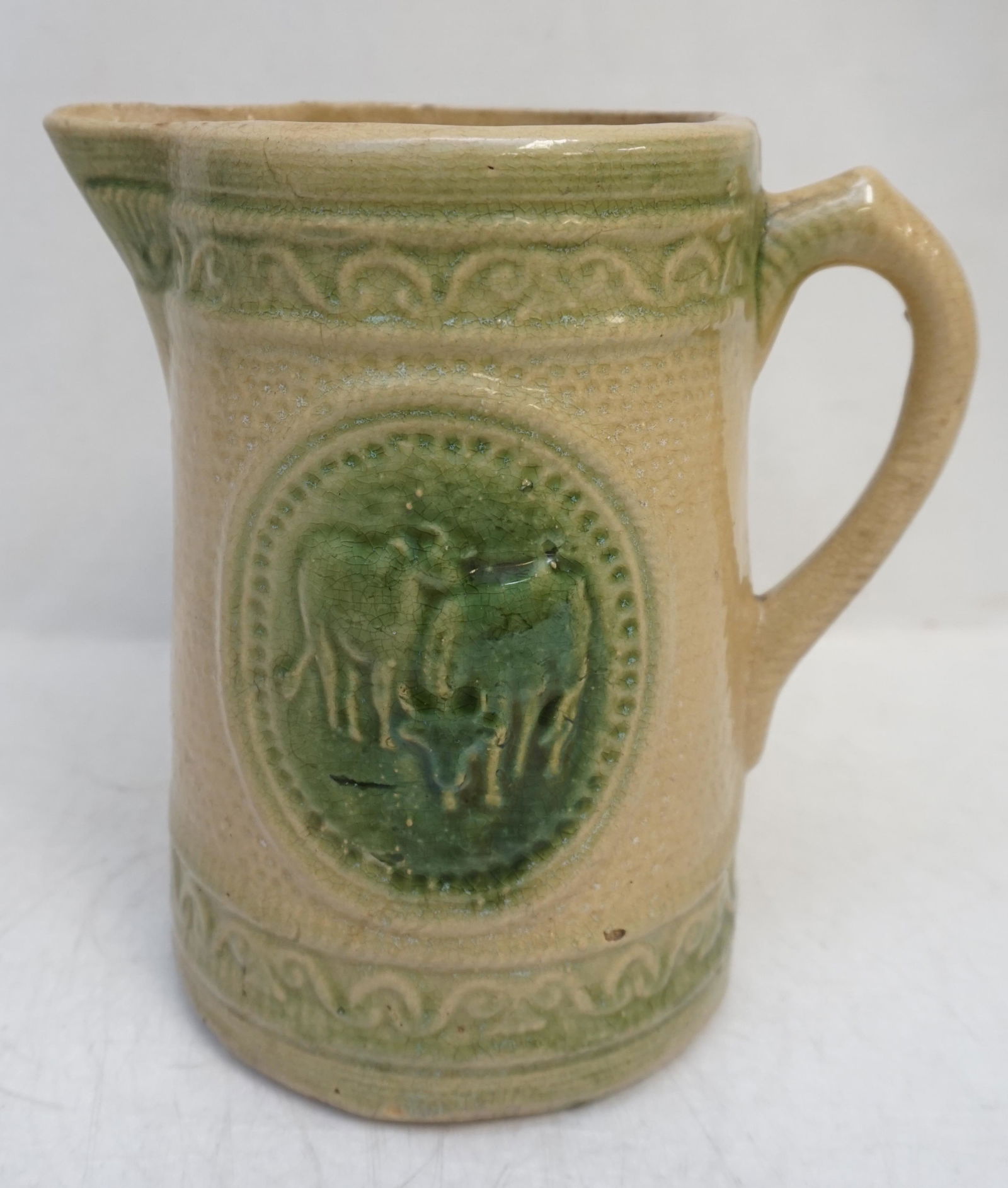 HULL YELLOW WARE COW PITCHER (1 of 11)