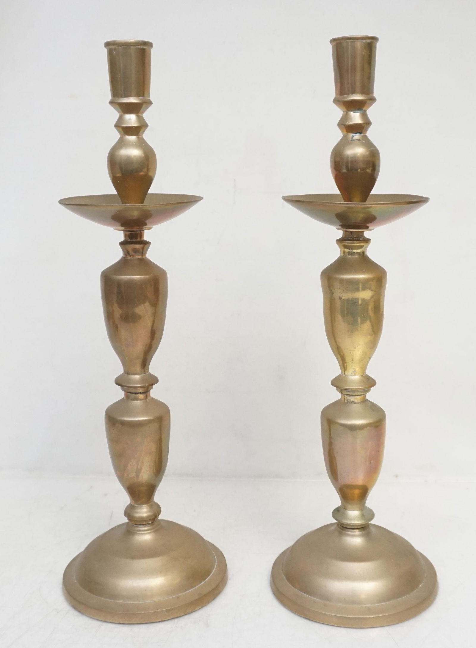 PAIR 14" BRASS CANDLESTICKS (1 of 6)