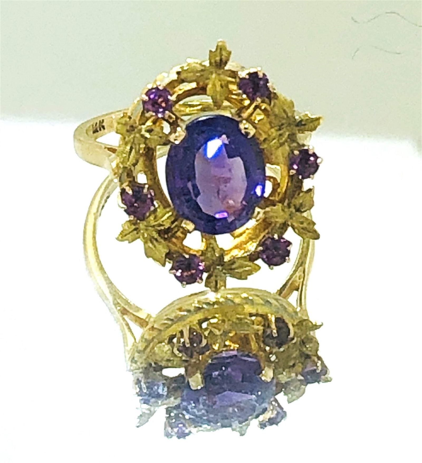 AMETHYST DINNER RING (SIZE 8.25) (1 of 4)
