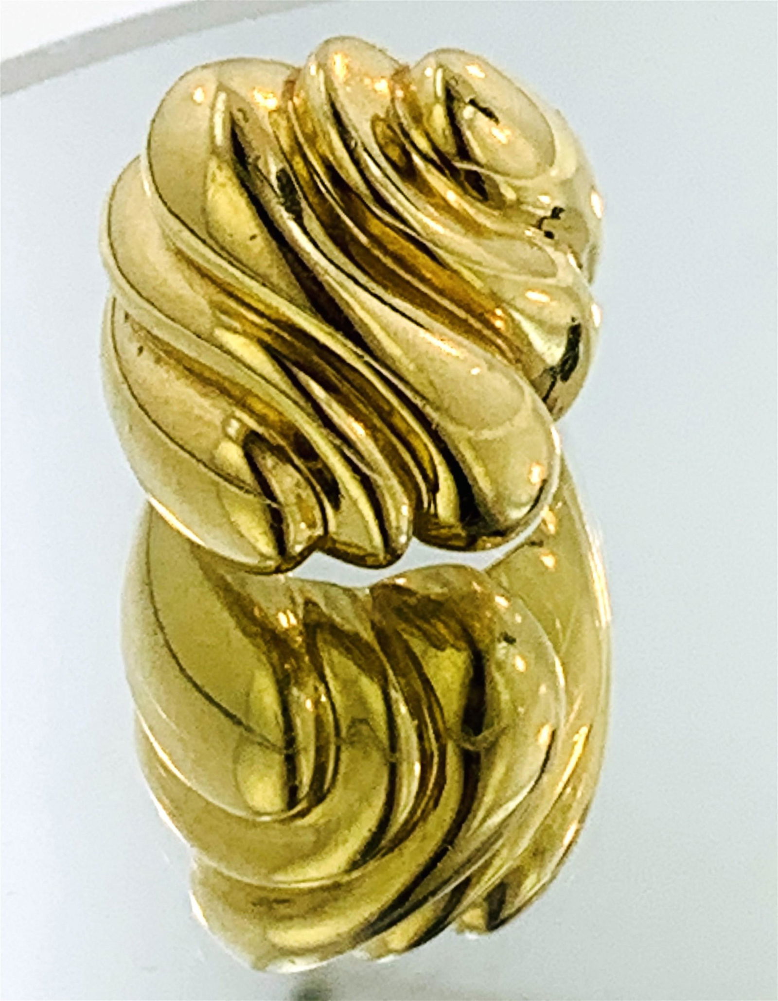 14KT GOLD FOLDED DOME RING (SIZE 7 ) (14.00 GRAMS) (1 of 8)