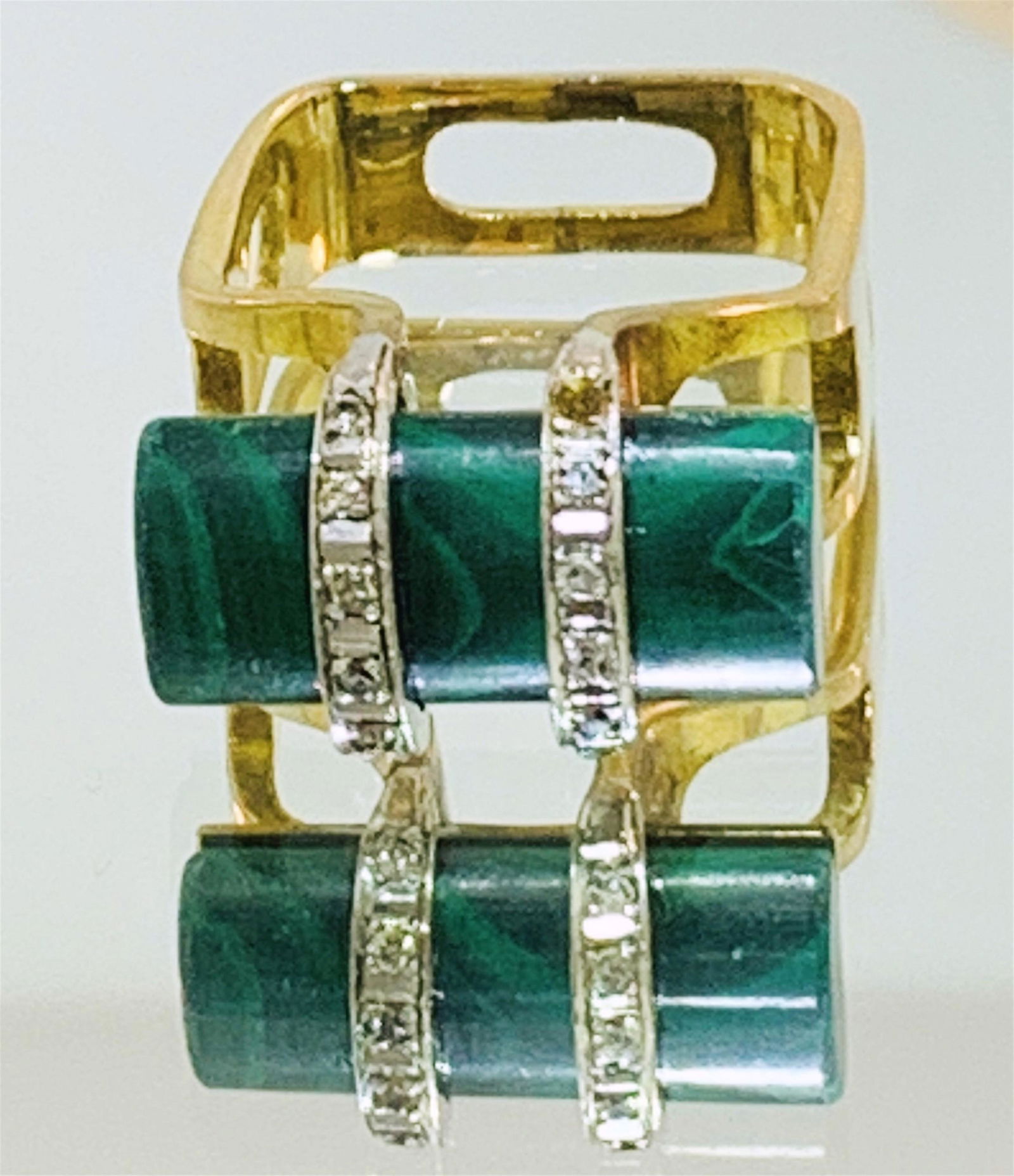 MODERN 14KT GOLD FASHION RING (9.70 GRAMS) SIZE 7 (1 of 5)