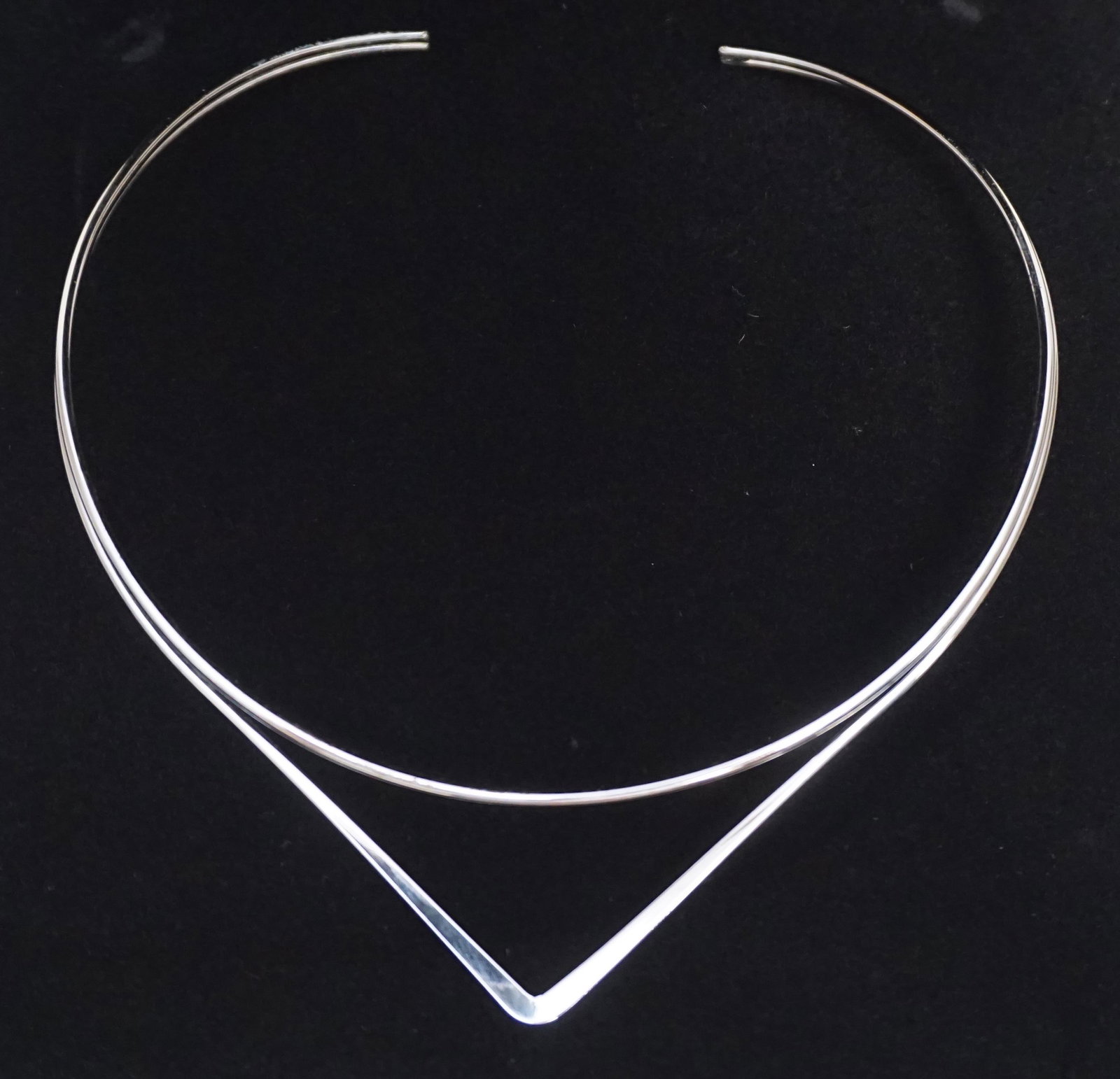 DANSK SMYKKEKUNST CHOKER: Danish designed and made Dansk Smykkunst Silver Plated Necklace / Choker. In the original box. Weight in box 12 oz. PROVENANCE: A Private Charleston SC Estate.