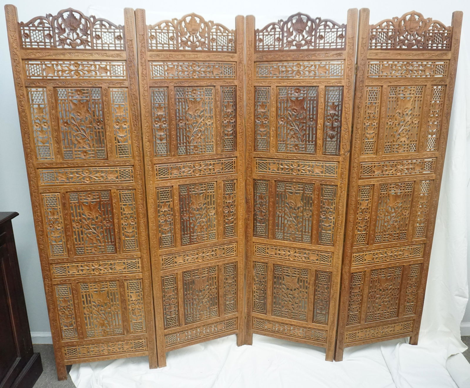 INDO-PERSIAN 4 PANEL FOLDING SCREEN (1 of 14)