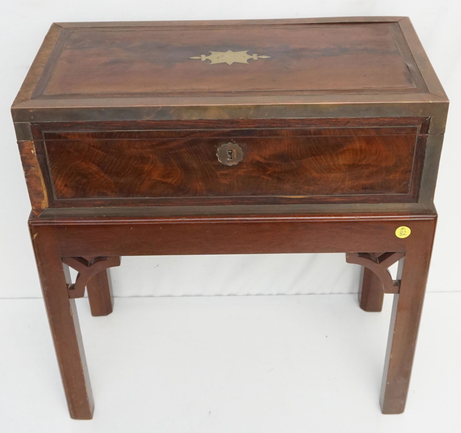 ANTIQUE 19th c ENGLISH LAP DESK ON STAND (1 of 14)