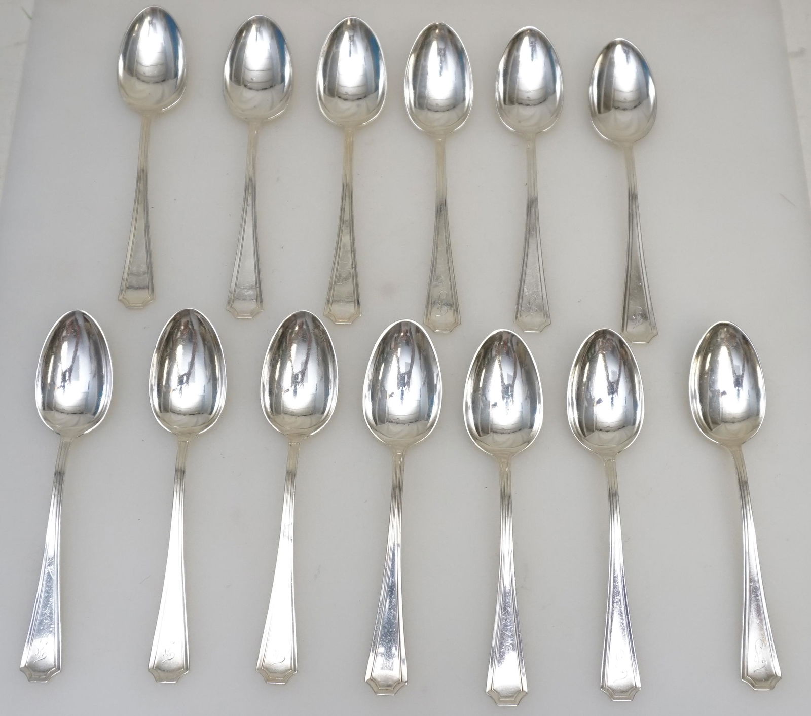 13 STERLING SILVER "FAIRFAX" TEASPOONS (1 of 5)