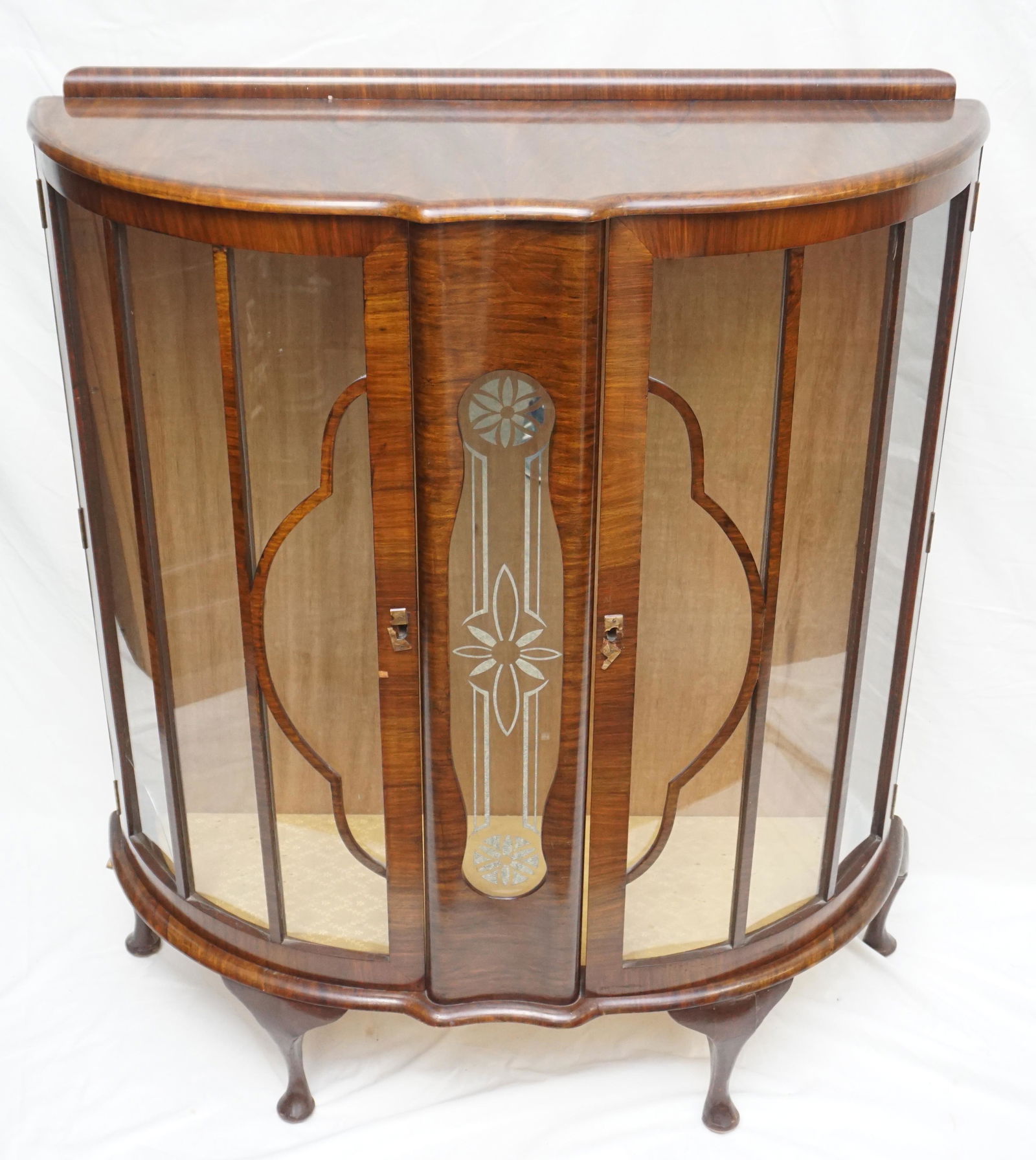 ART DECO MAHOGANY DISPLAY CABINET (1 of 9)