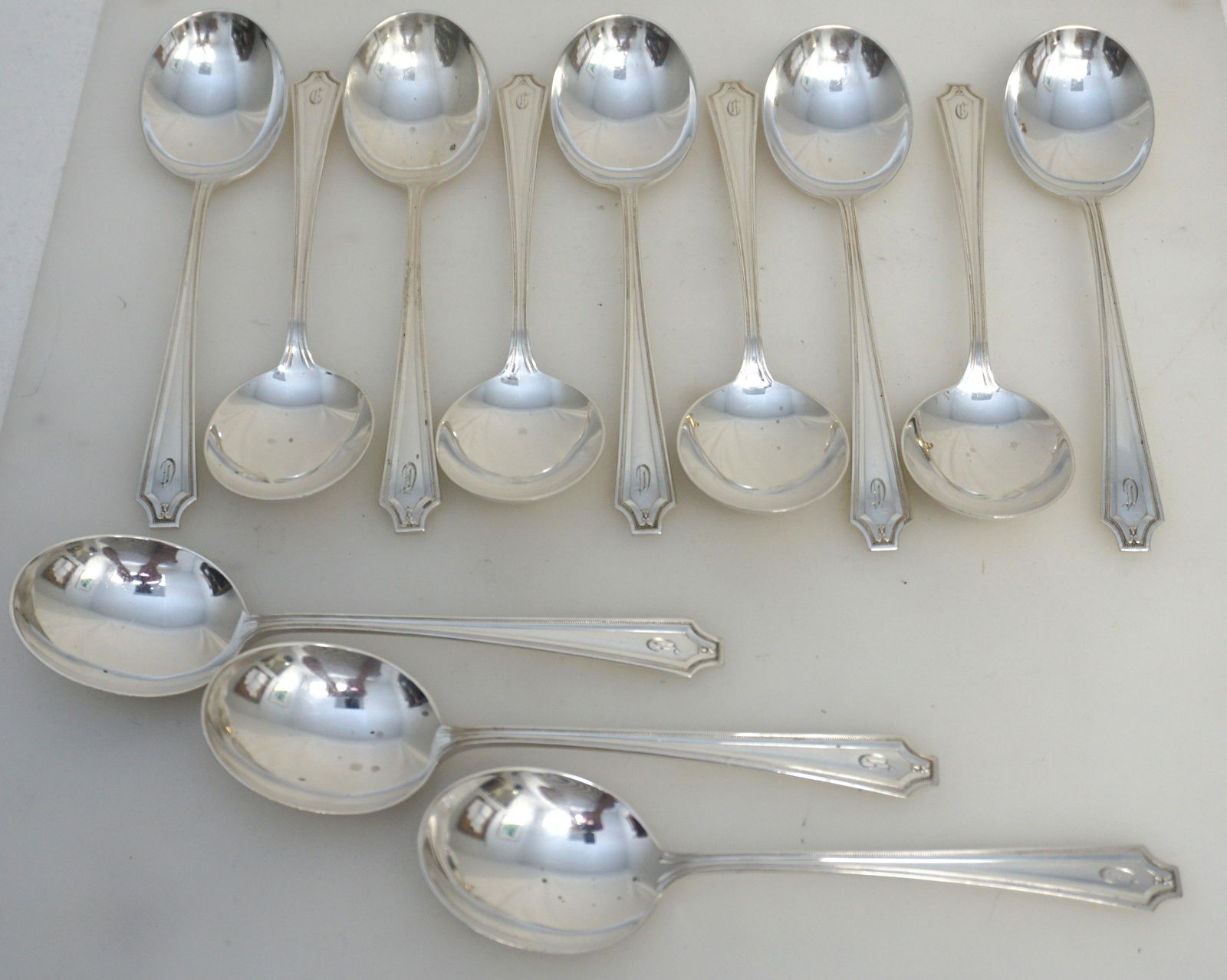 12 STERLING SILVER KING ALBERT GUMBO SPOONS (1 of 4)