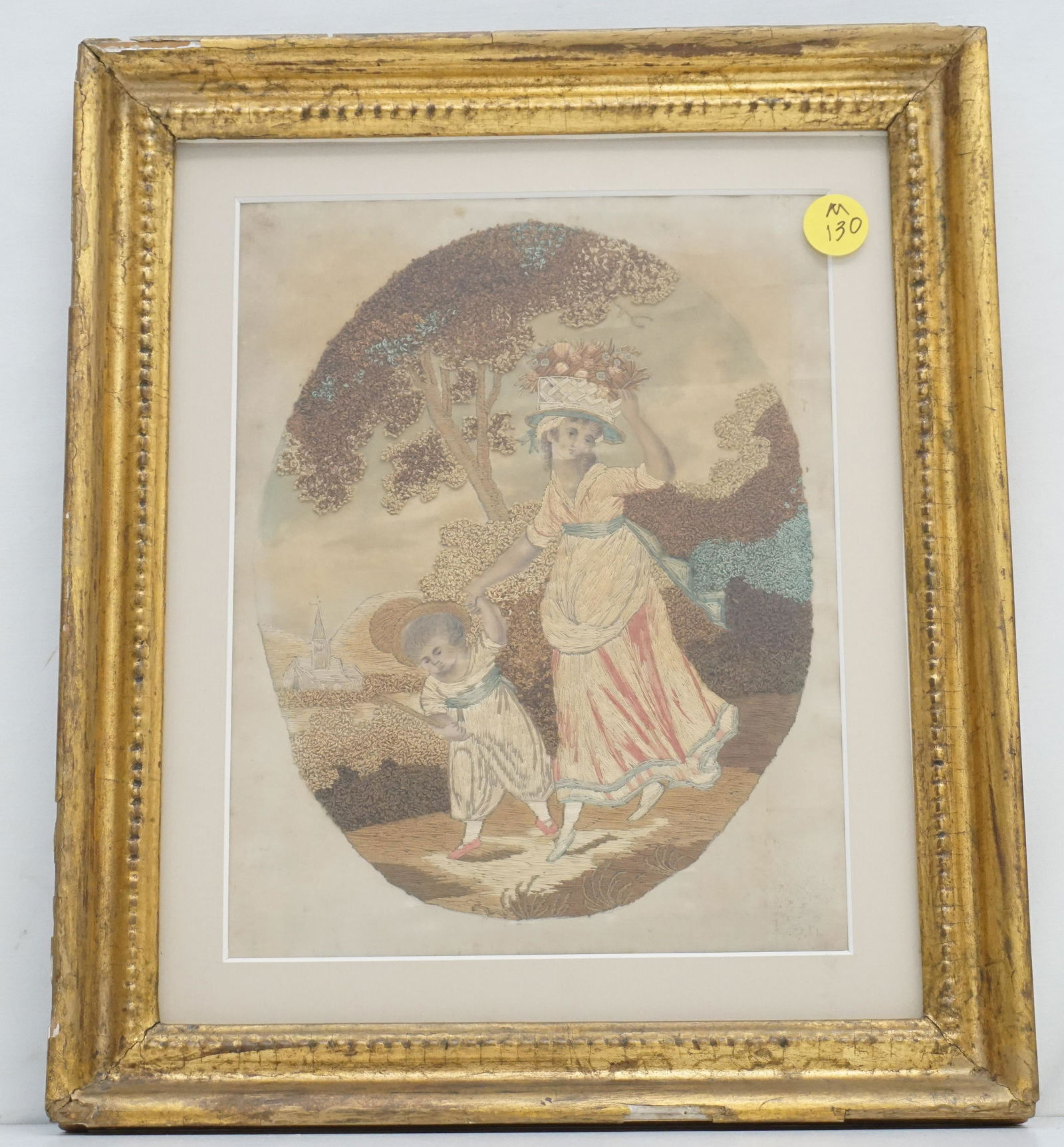 18TH c ENGLISH SILK NEEDLEWORK (1 of 6)