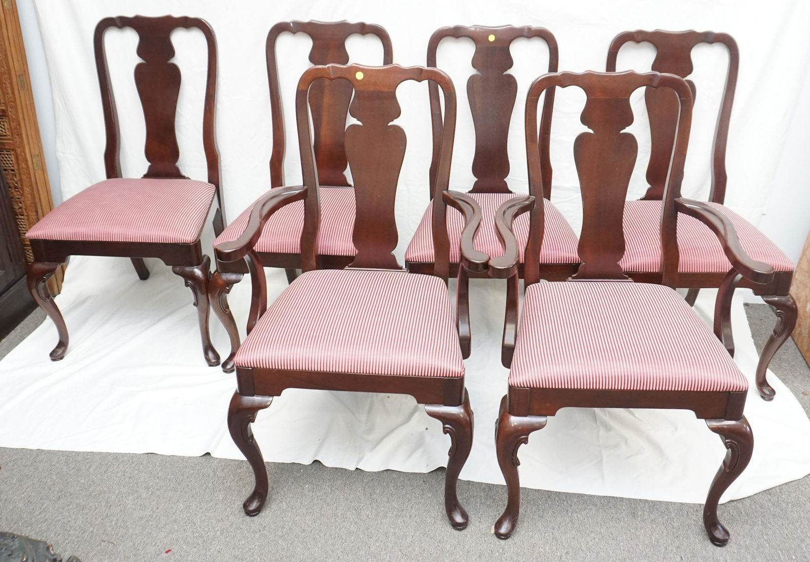 6 BAKER QUEEN ANNE DINING CHAIRS (1 of 9)