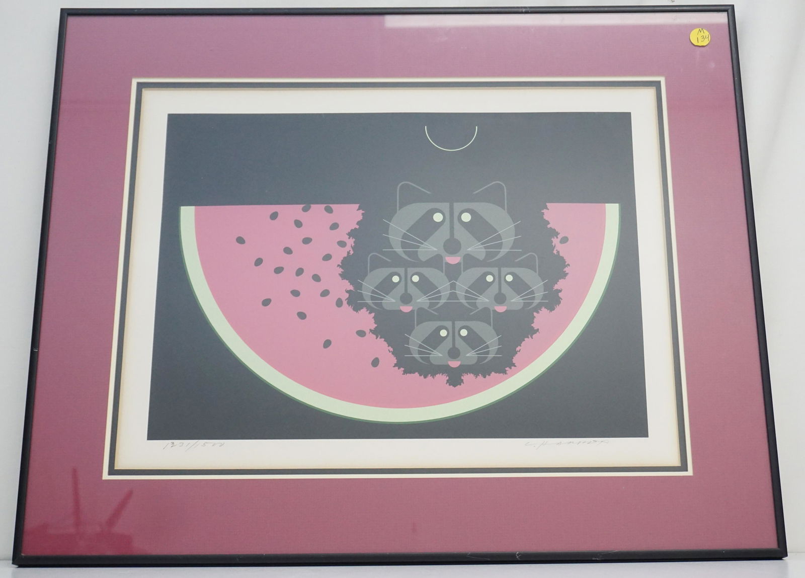 CHARLEY HARPER SIGNED WATERMELON MOON SERIGRAPH (1 of 8)
