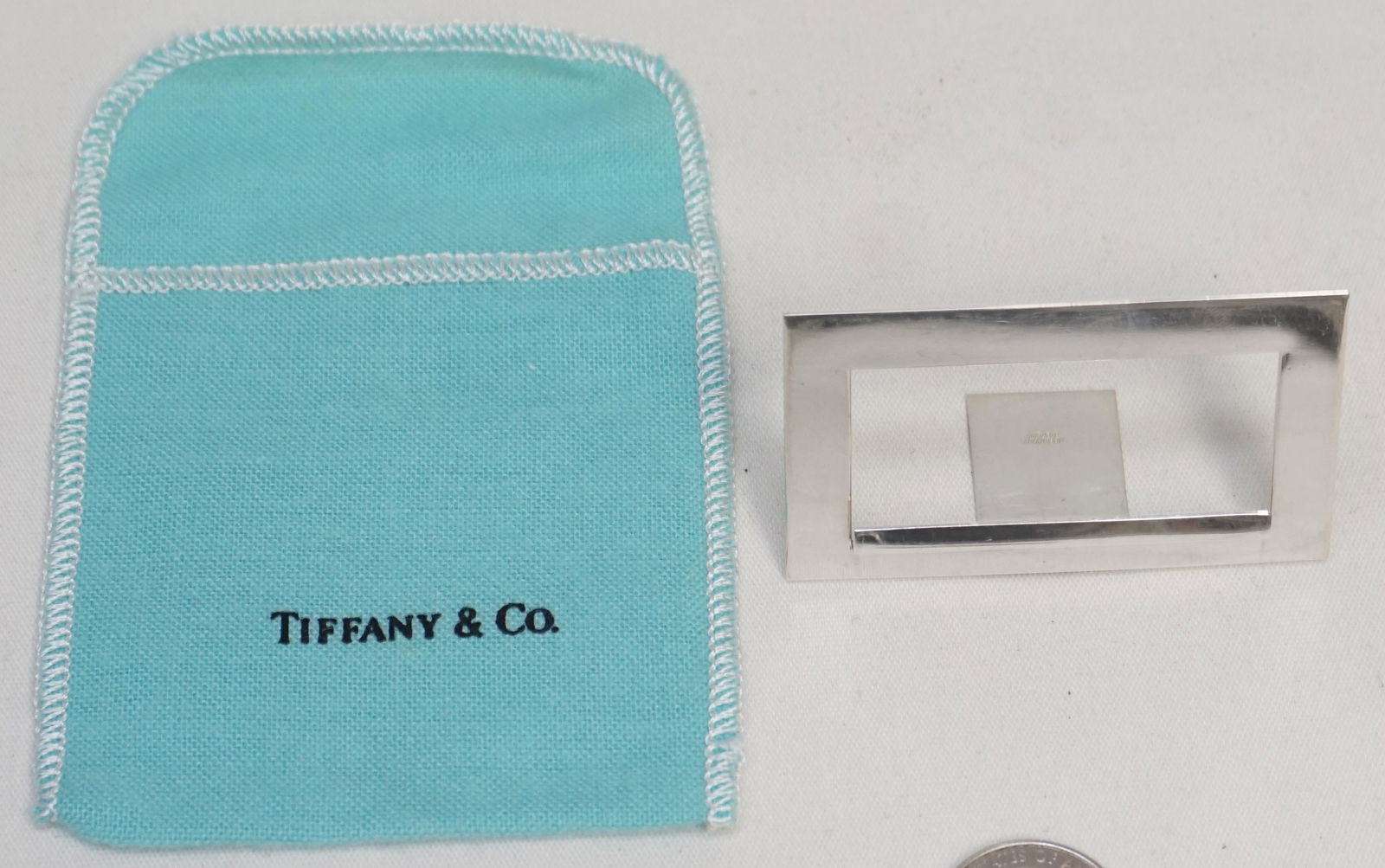 12 TIFFANY STERLING SILVER PLACE CARD HOLDERS (1 of 9)