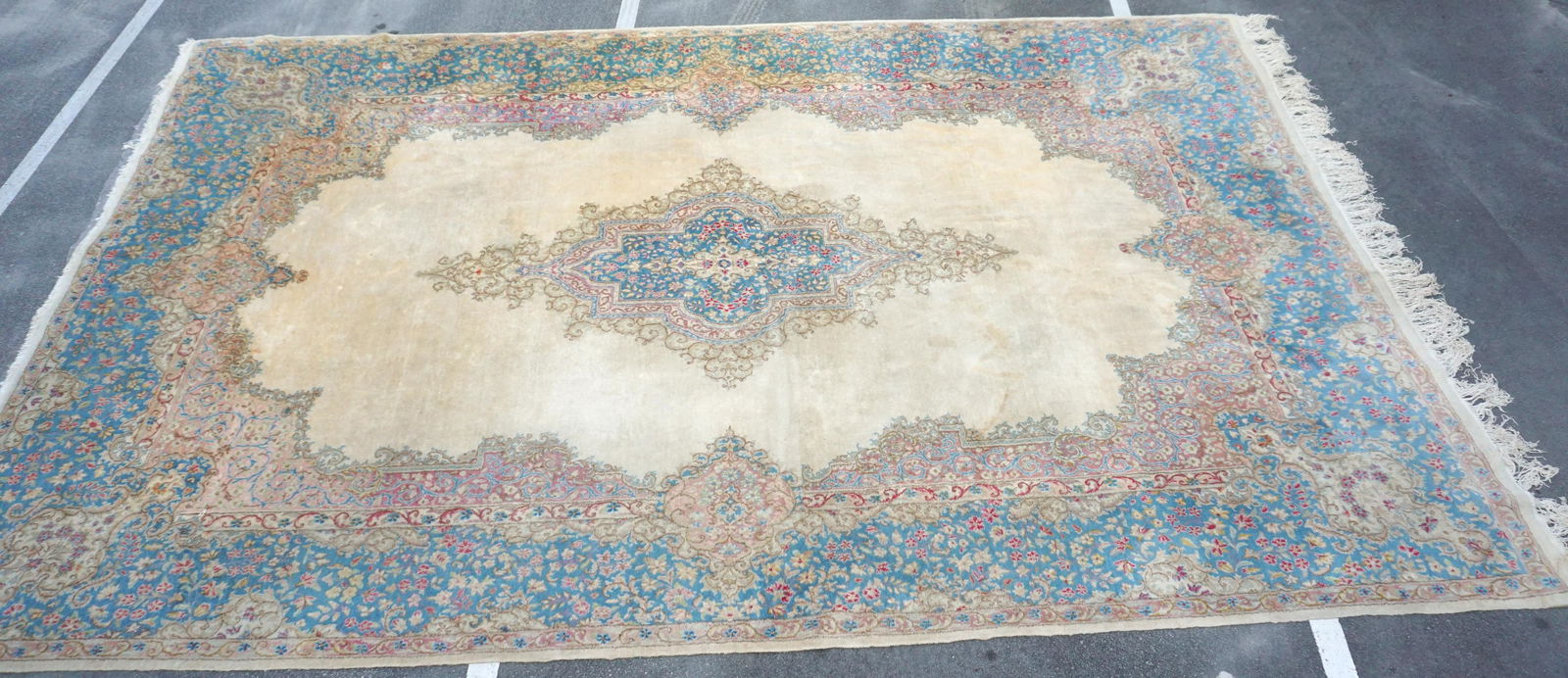 PERSIAN KERMAN PALATIAL 18 FT WOOL RUG (1 of 10)