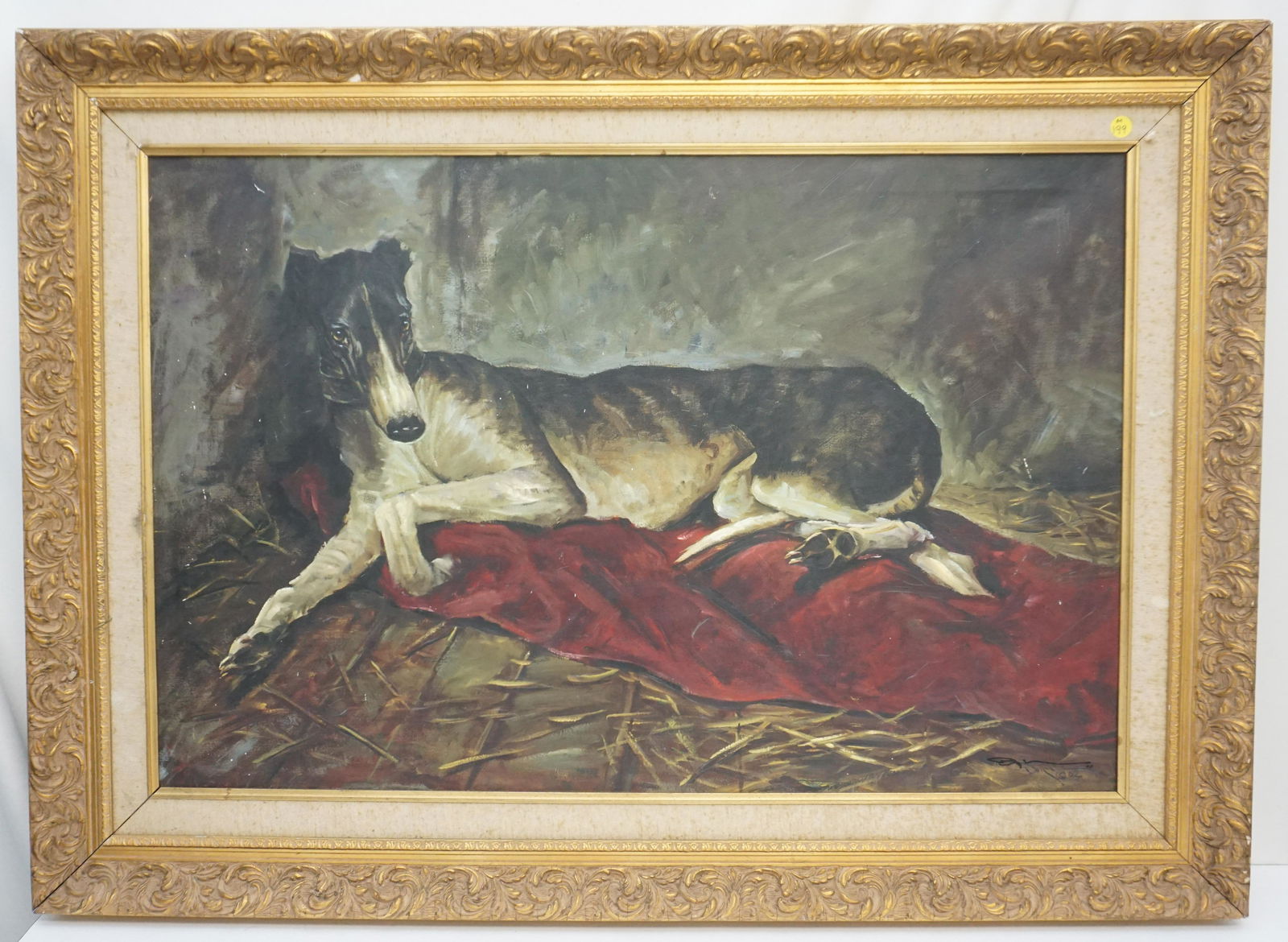 LARGE JOHN CARROL DOYLE GREYHOUND GICLEE ON CANVAS (1 of 10)