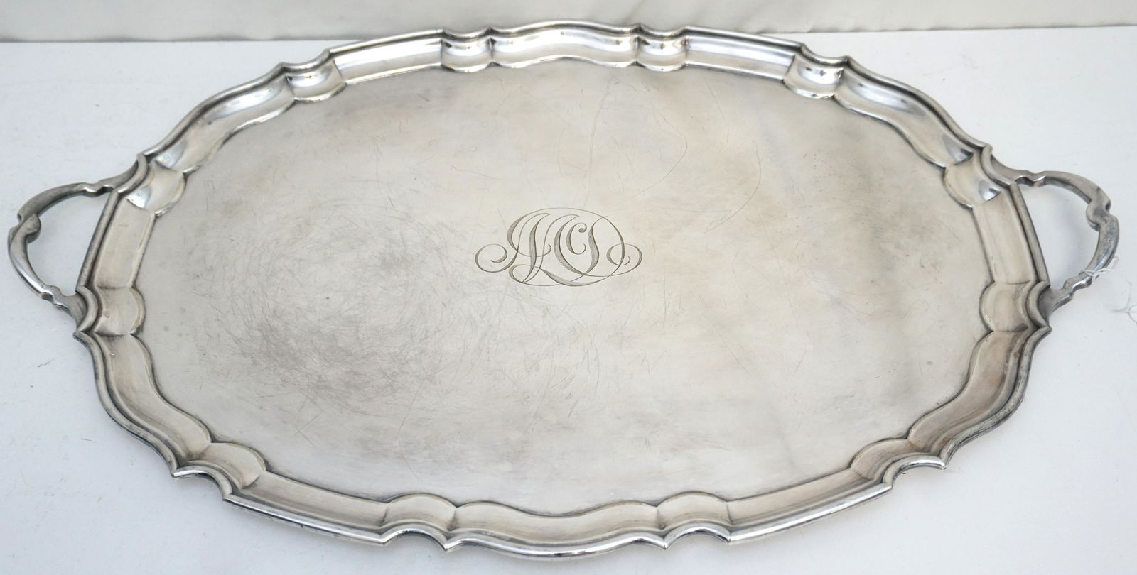 ELLIS-BARKER LARGE ENGLISH SILVERPLATE TRAY (1 of 11)