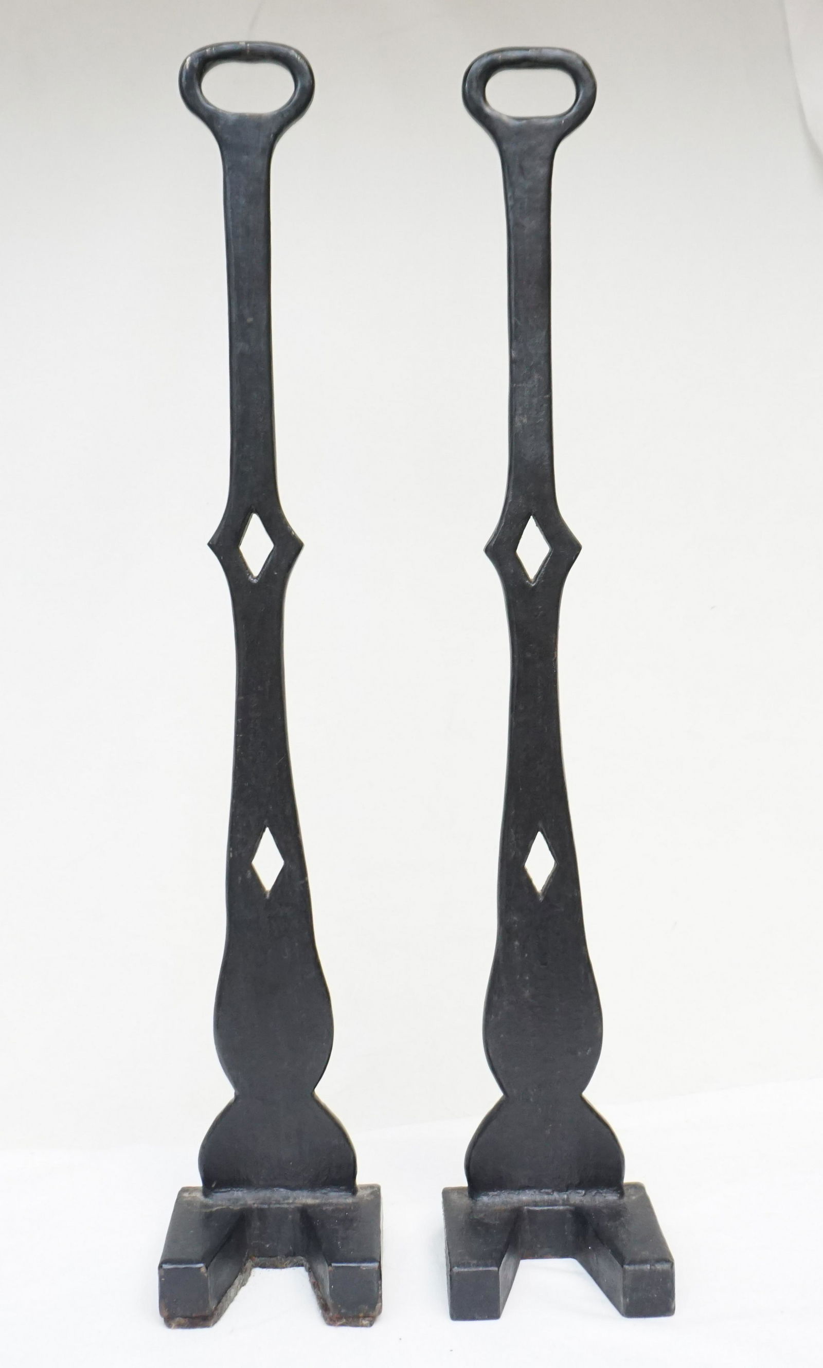BLACK CAST IRON ANDIRONS (1 of 9)