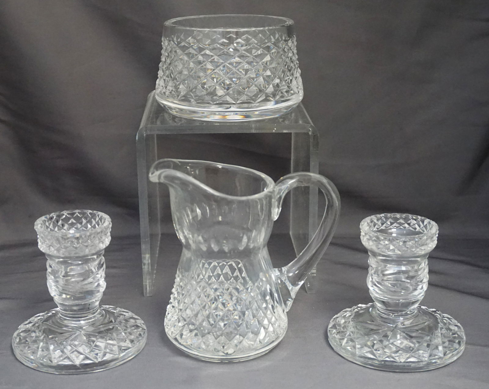 4 PC WATERFORD CRYSTAL ALANA CREAM & SUGAR + (1 of 8)