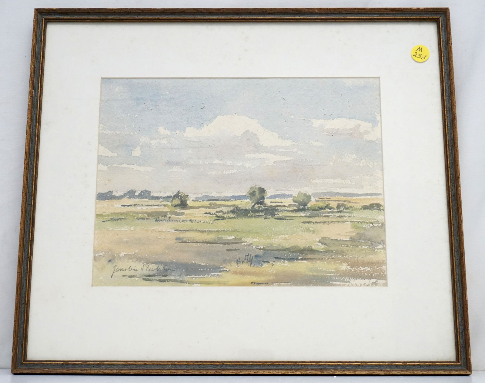 VINTAGE WATERCOLOR LANDSCAPE FRAMED (1 of 5)
