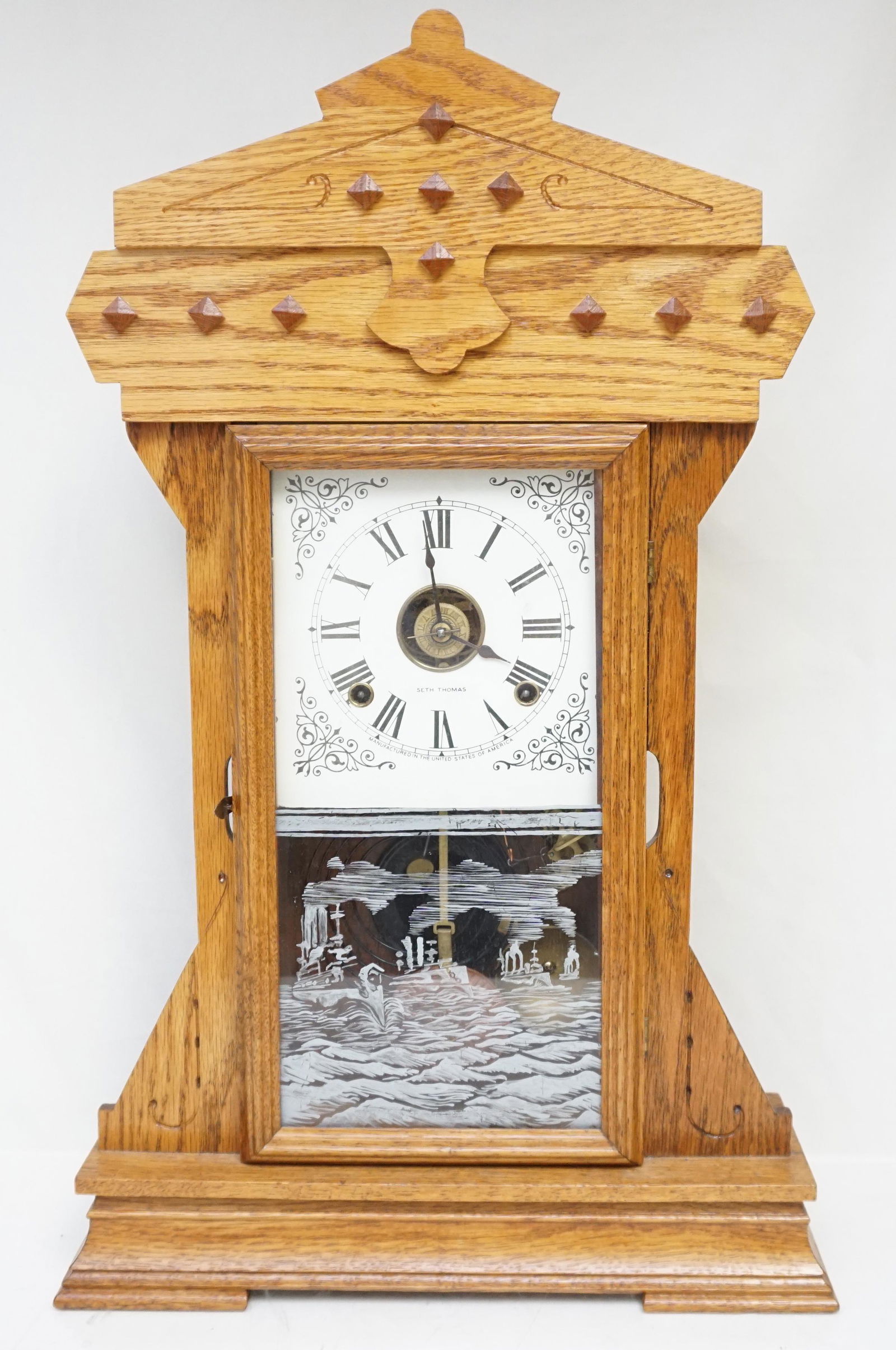 SETH THOMAS OAK PARLOR CLOCK (1 of 11)