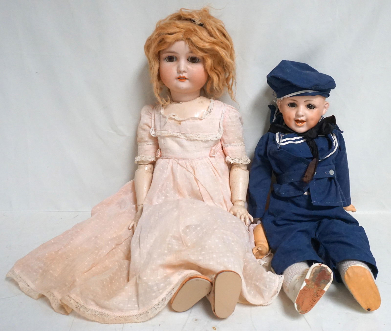 2 ANTIQUE GERMAN BISQUE HEAD DOLLS (1 of 13)
