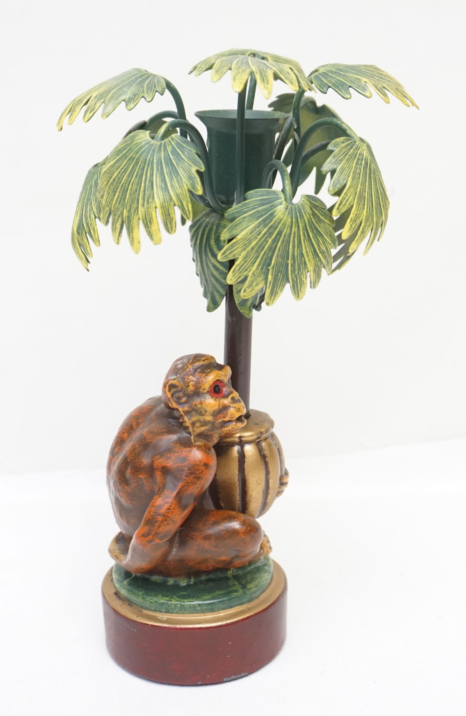 PETITE CHOSES HP MONKEY CANDLE HOLDER PALM TREE (1 of 7)