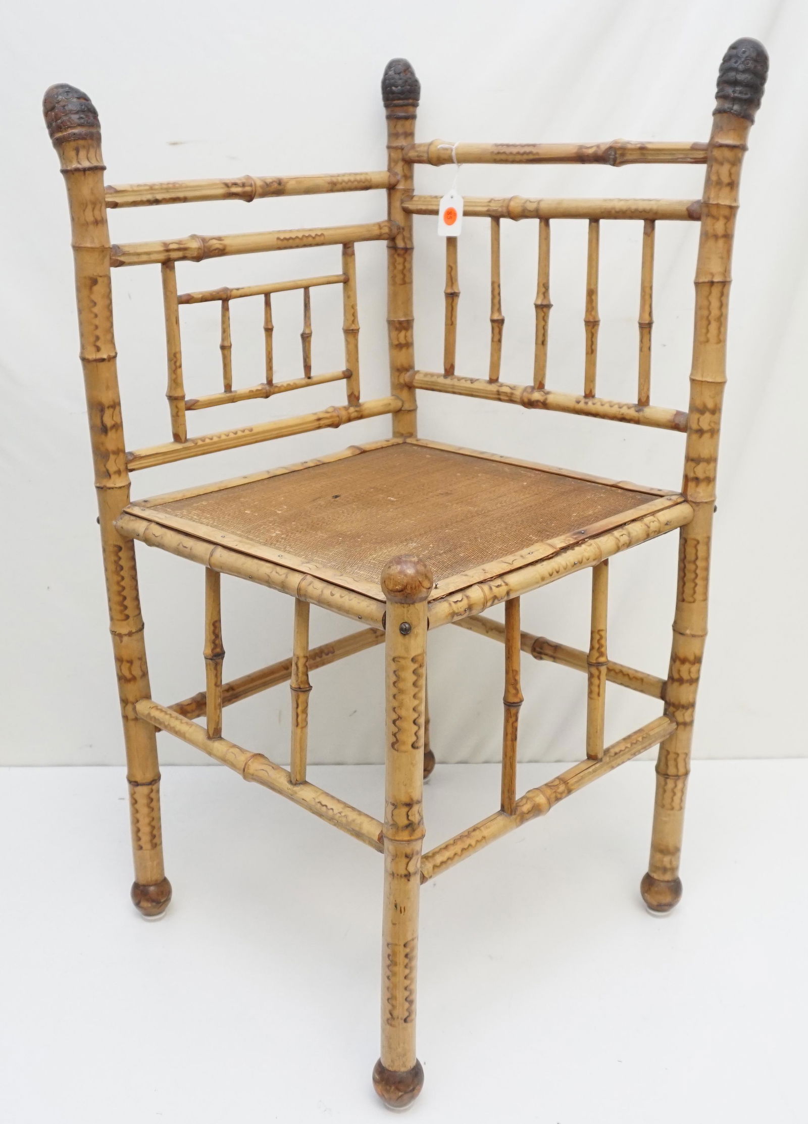VICTORIAN BAMBOO CORNER CHAIR (1 of 9)